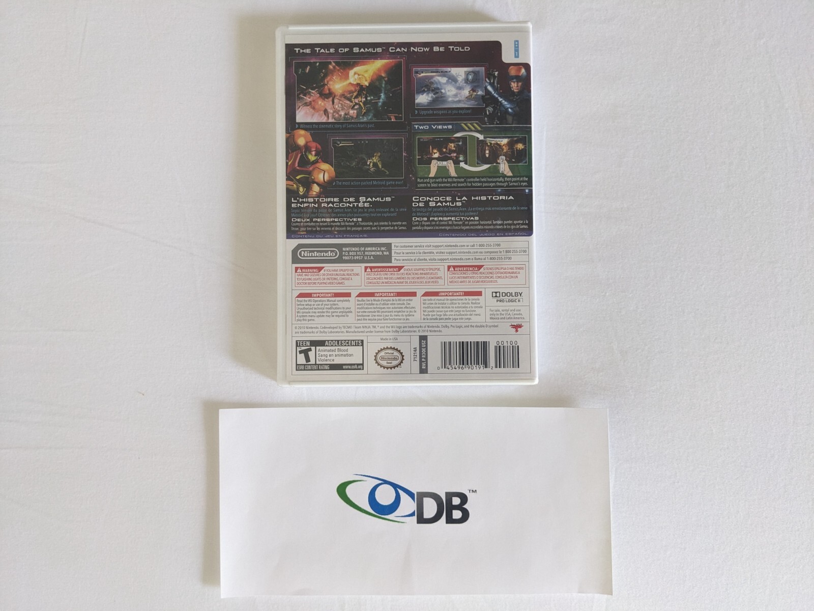 Nintendo Wii – Metroid: Other M – New/Sealed/Y-Seam + Sale Receipt & Plastic Bag