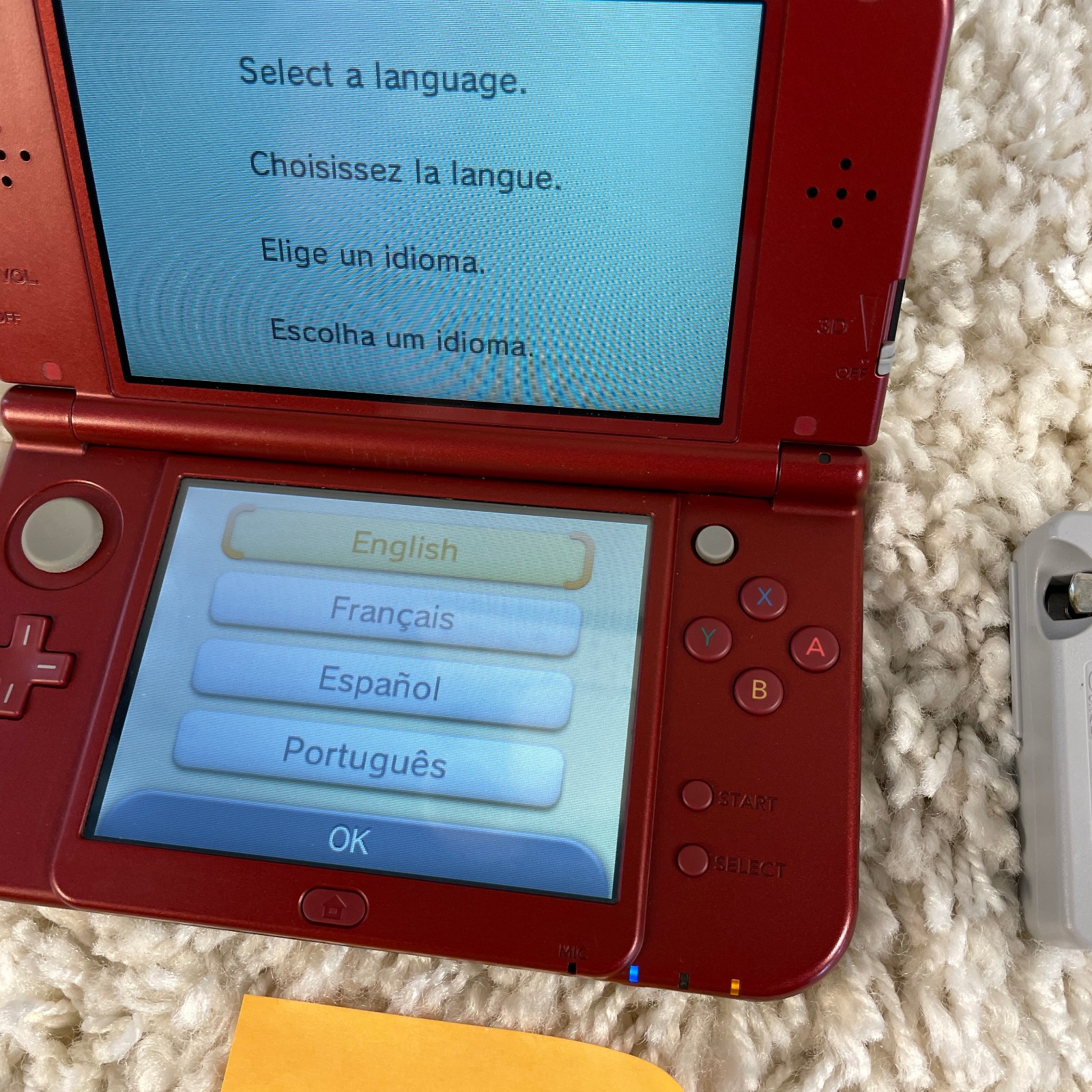 Nintendo “New” 3DS XL Metallic Red Handheld Console System RED-001 Top IPS Works