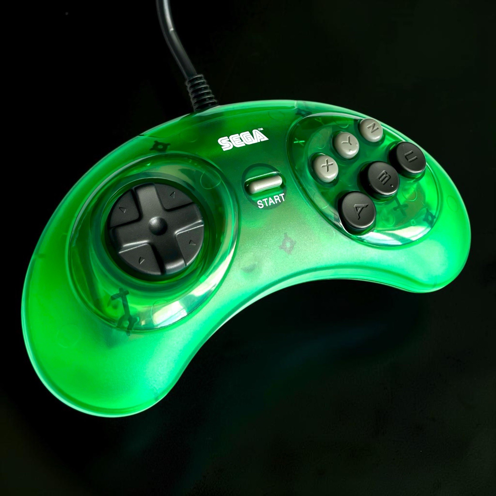 Custom SEGA Genesis 6 Button Controller Funtastic Jungle NEW 10FT Cable MK-1653