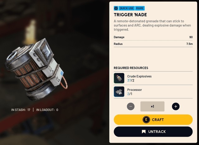 Trigger Nade Blueprint – ARC Raiders | All platforms