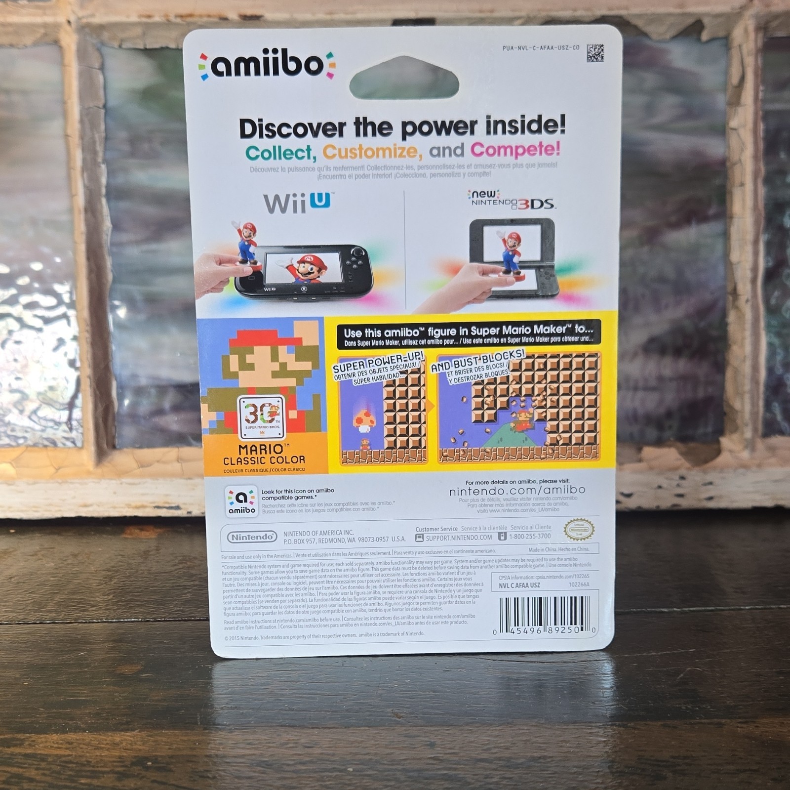 Nintendo amiibo Mario Classic Color Figure for Super Mario Maker (2015) Boxed