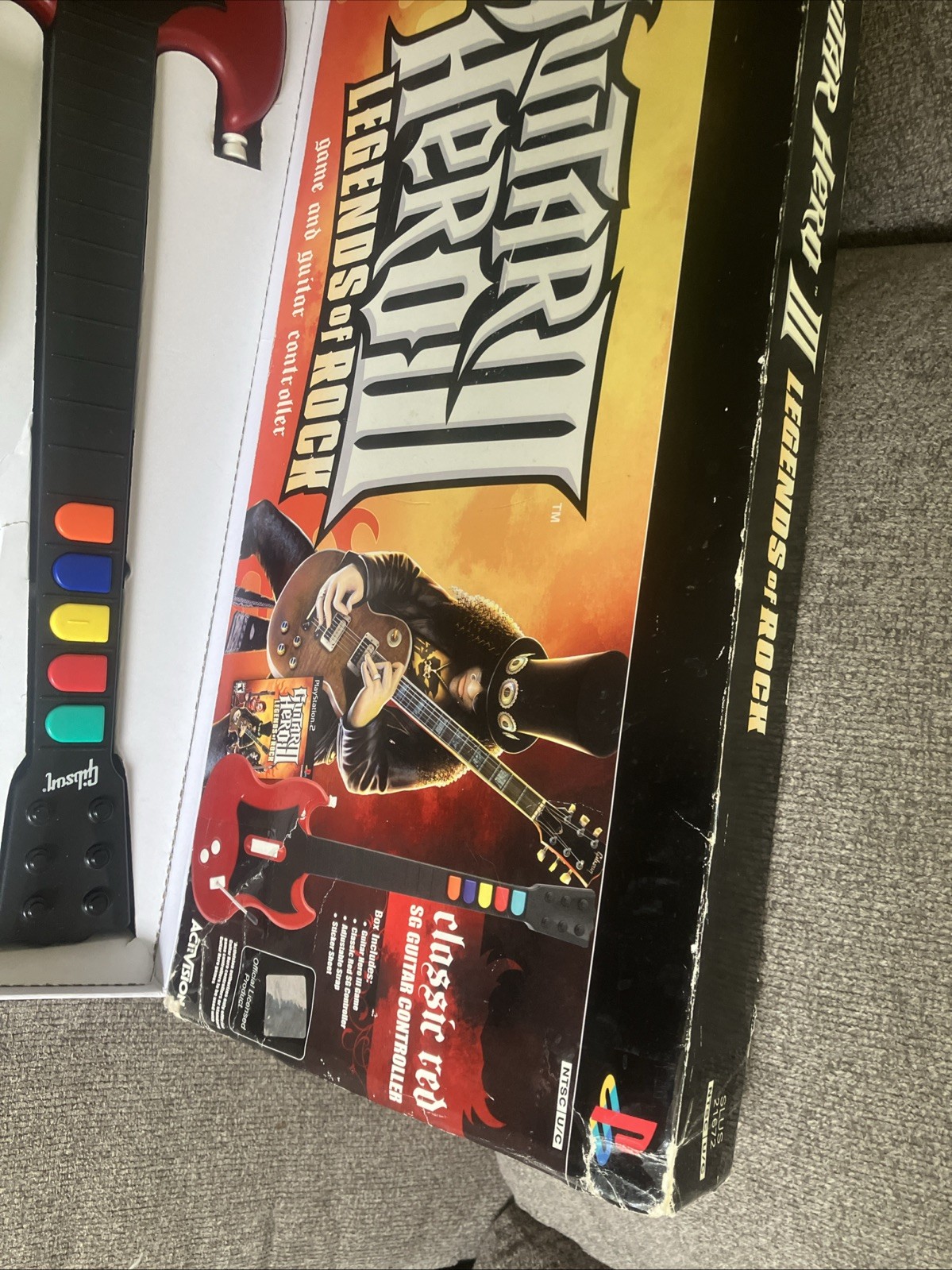 Guitar Hero III Playstation 2 Legends Of Rock Red With Box PSLGH Redoctane