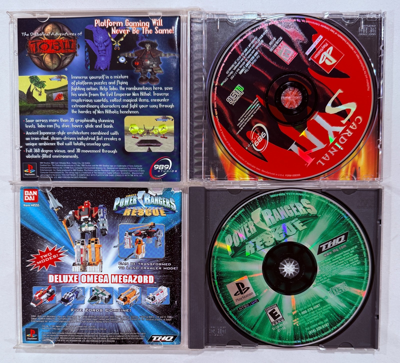 PlayStation 1 Games Lot – Dynasty Warriors, Tobal No 1, Power Rangers Rescue