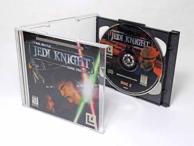 Star Wars Jedi Knight Dark Force II PC 2CD-ROM Windows 95 Rare, Box Damage