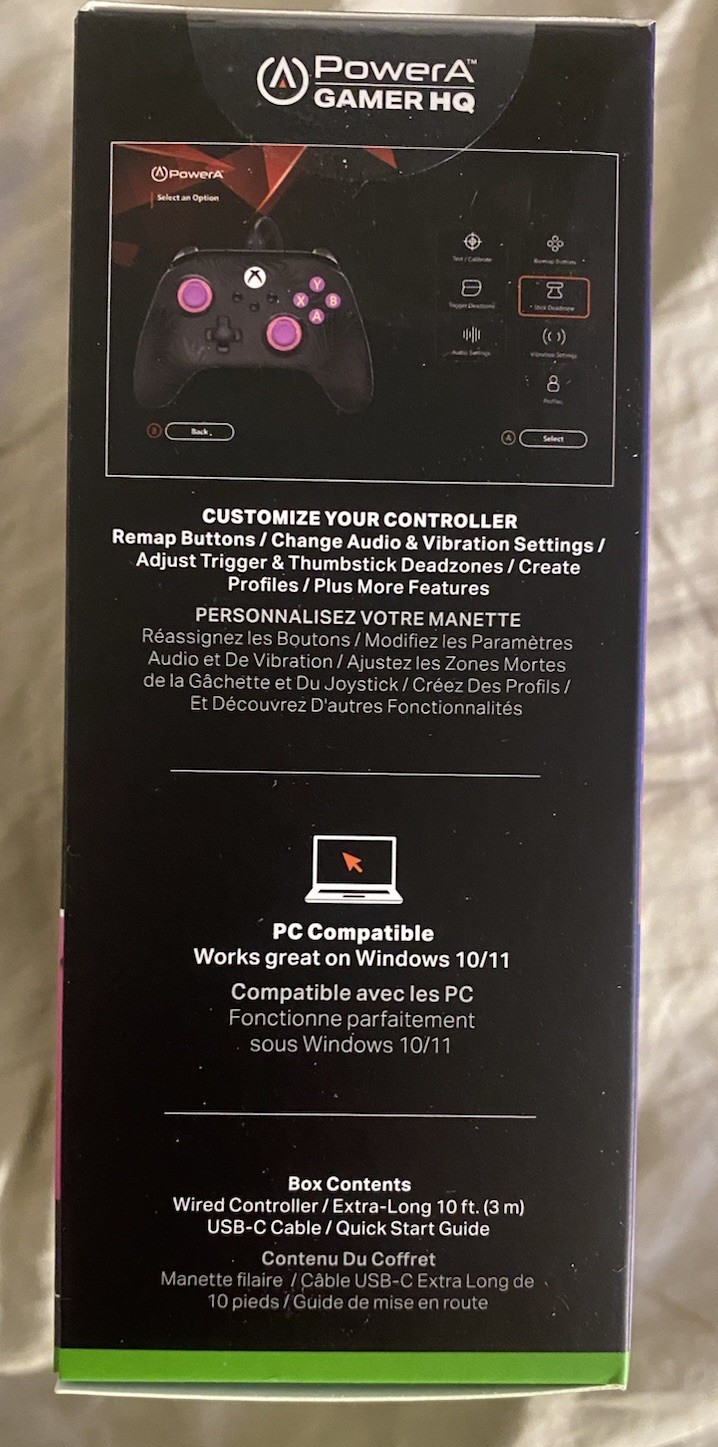POWERA ADVANTAGE+ WIRED CONTROLLER XBOX / PC Model: XBGPADWH, USB-C CABLE