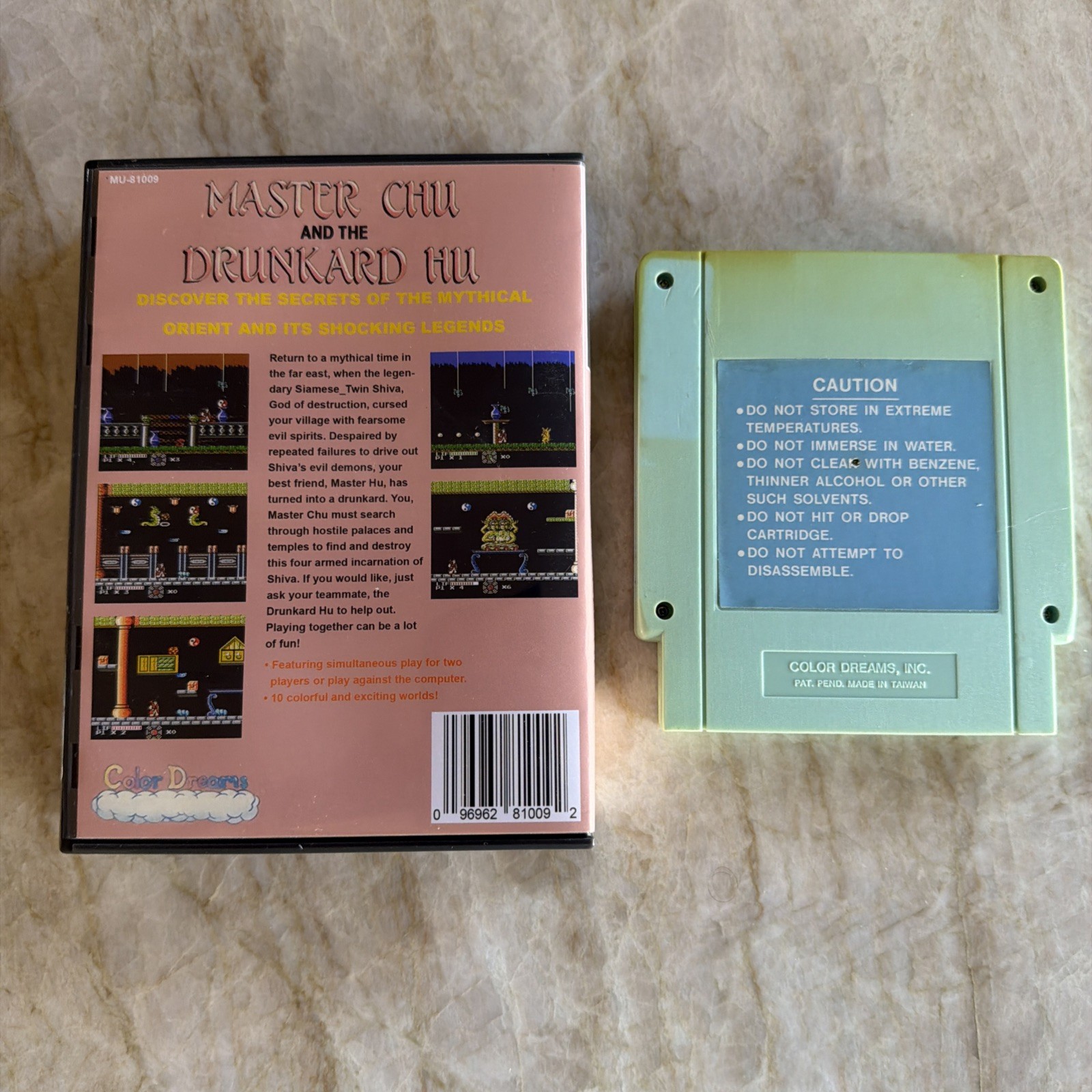 Master Chu And The Drunkard Hu Auth 1989 Nintendo NES Color Dreams