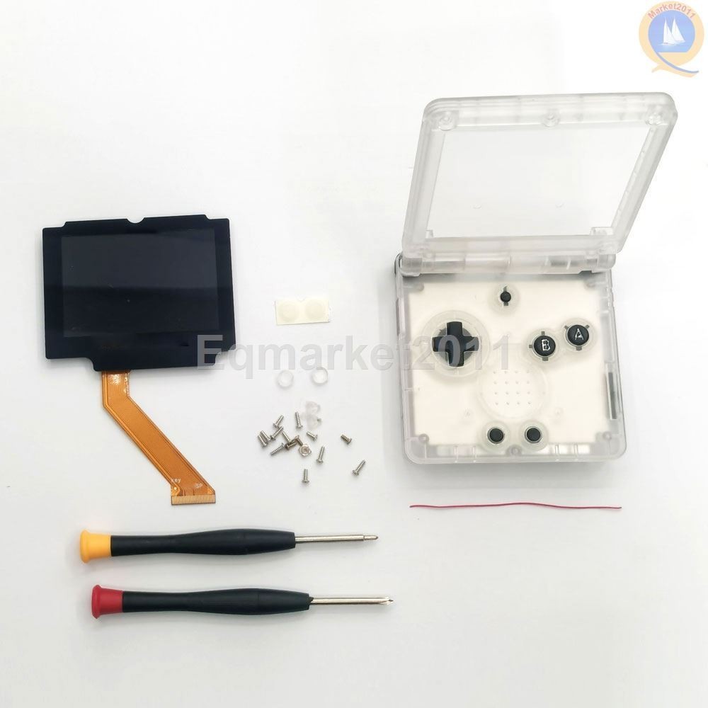 GBA SP IPS LCD Backlight Screen Kit+Shell Drop in Easy For GameBoy Advance SP