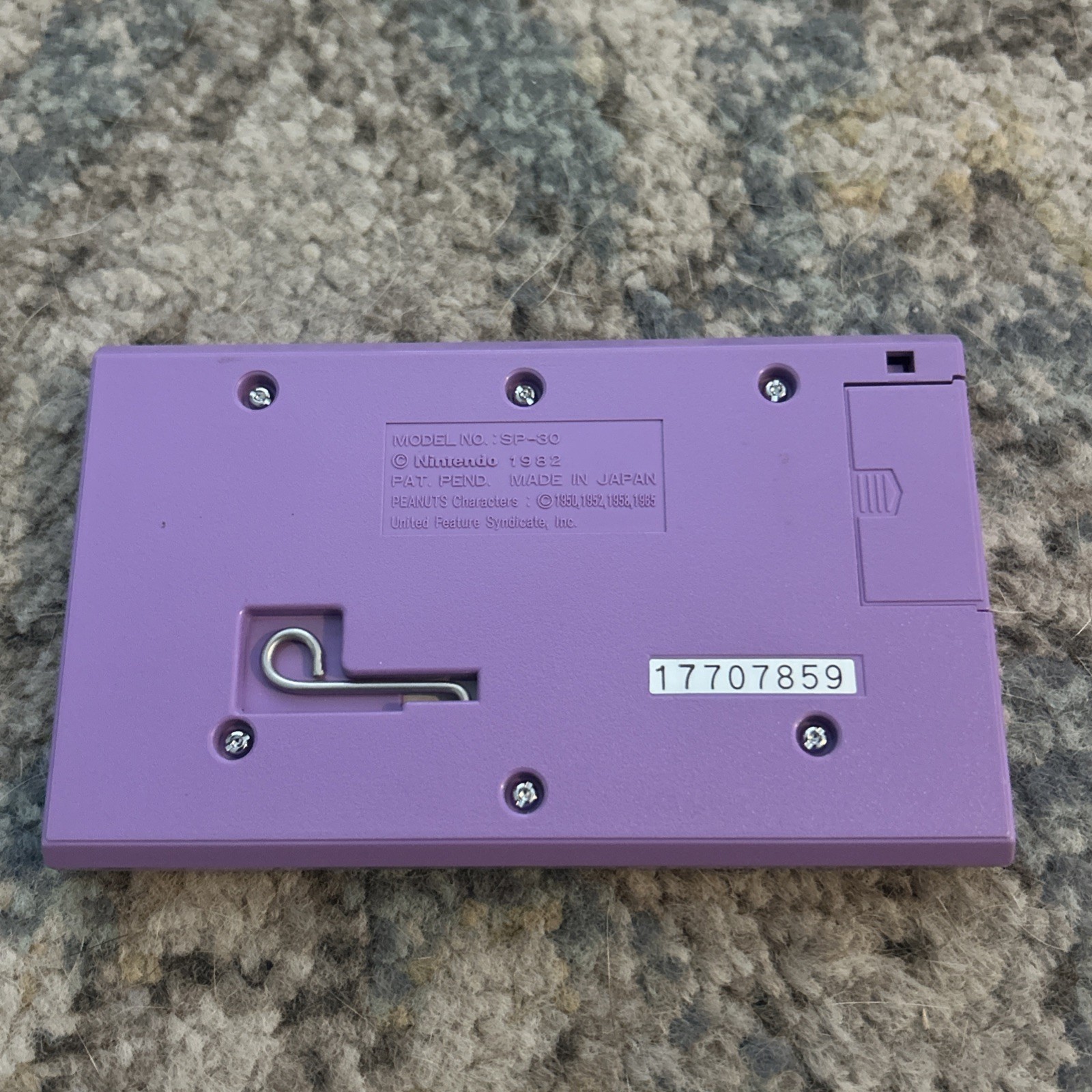 Nintendo Game And Watch Loose Snoopy Tennis READ
