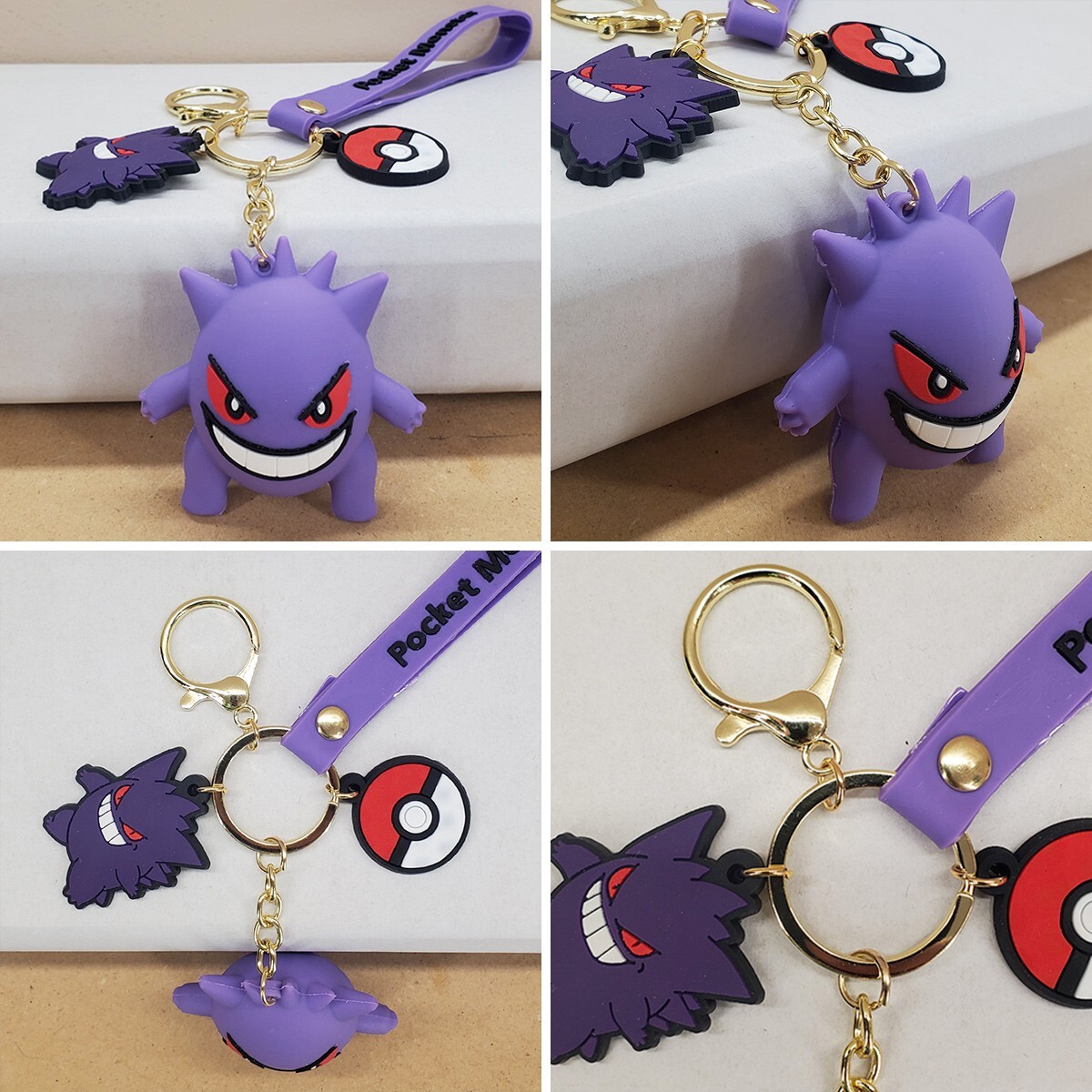 Gengar keychain w/ Pocket Monster strap ⭐️ 3d minifigure Pokemon key chain
