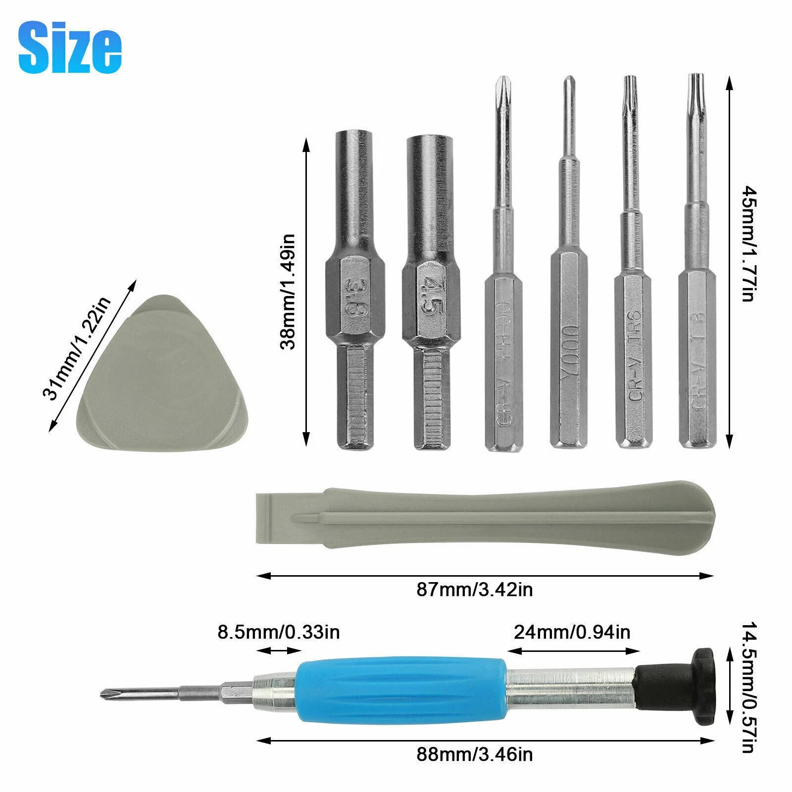 For Nintendo Switch 3DS Wii DS DSL Triwing Screwdriver Repair Tool Kit 10 in 1