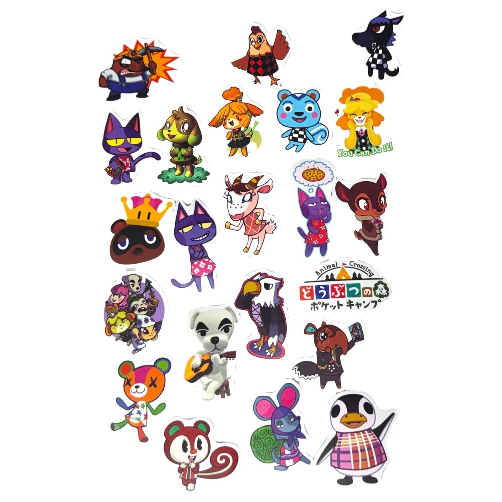 Animal Crossing Sticker Set Nintendo 50 Pieces Multicolor Accessories Brand New