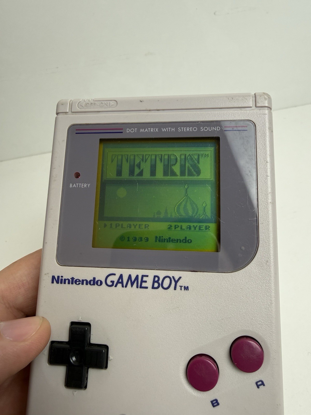 Original Nintendo Gameboy Console System Fully Working & Tetris! No Dead Lines!