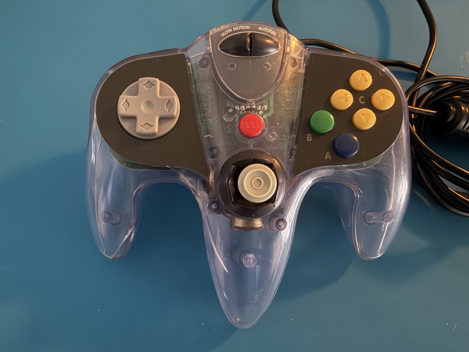 Vintage InterAct SharkPad Pro Clear SV-362 Controller for Nintendo 64 Untested