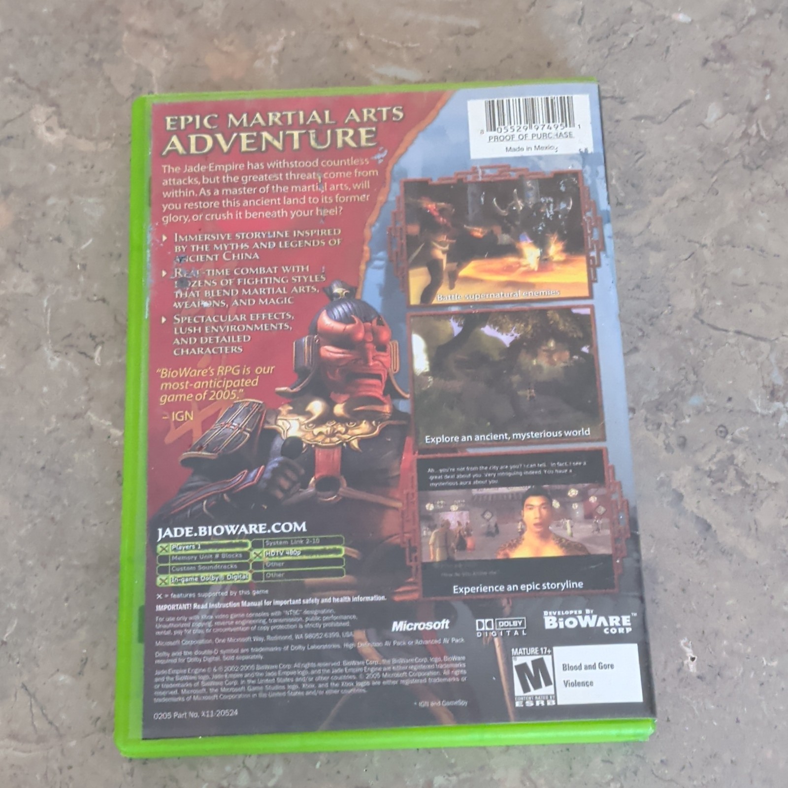 Microsoft Jade Empire Xbox Role Playing, Action, Manual, M, NTSC-U/C, 2005