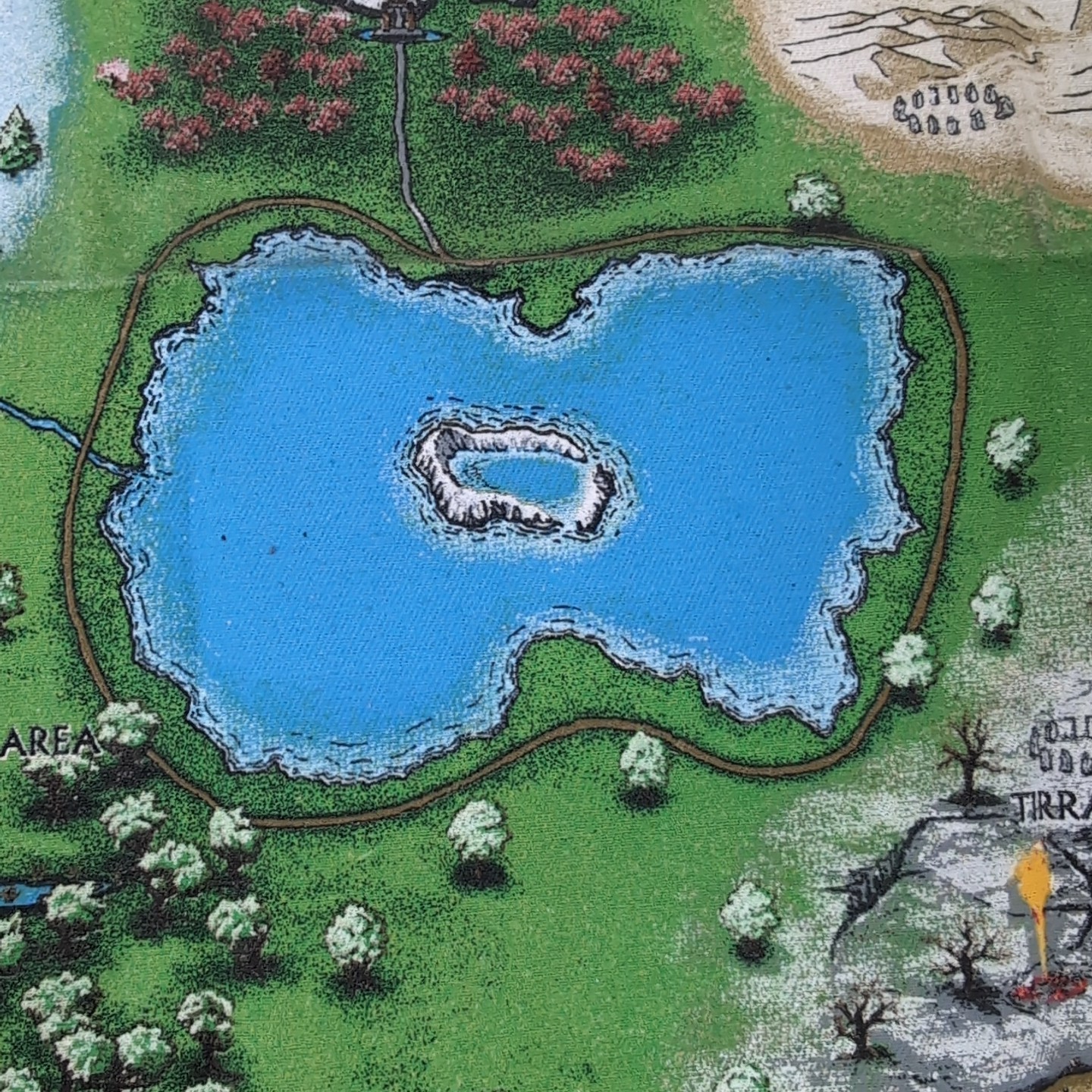 VTG EverQuest: Dragons of Norrath Collector’s Canvas Cloth Map 14″ Rare!