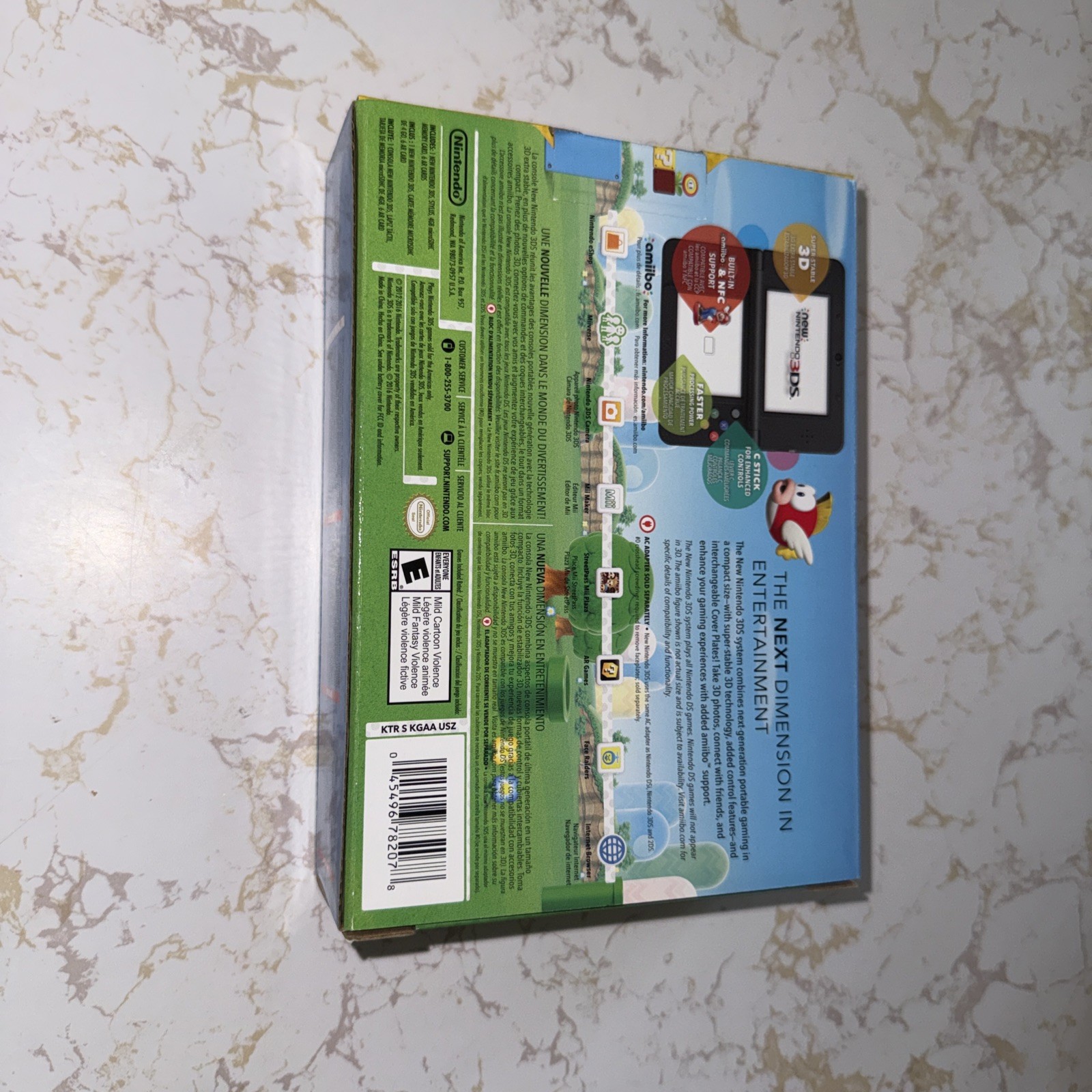 New Nintendo 3DS Super Mario Limited Edition Handheld System Black Unopened