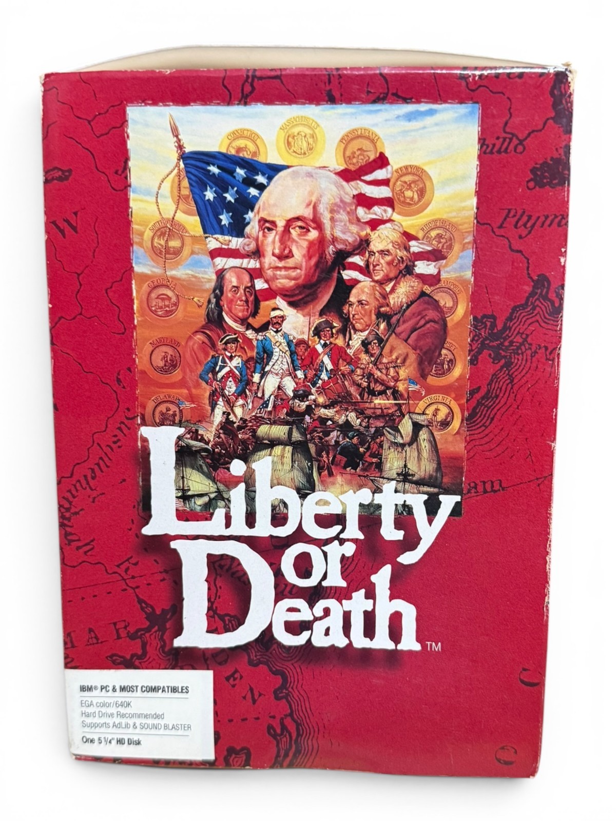 Vintage 1992 Koei Liberty or Death PC Game Big Box 5.25″ Floppy Disk CIB