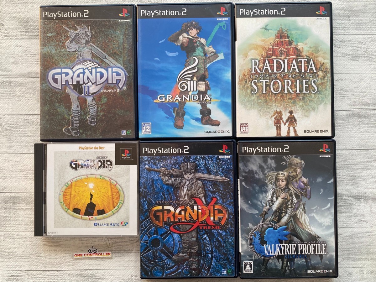 SONY PS 1 2 Grandia 1 2 3 & Extreme & Radiata Stories & Valkyrie Profile 2 set
