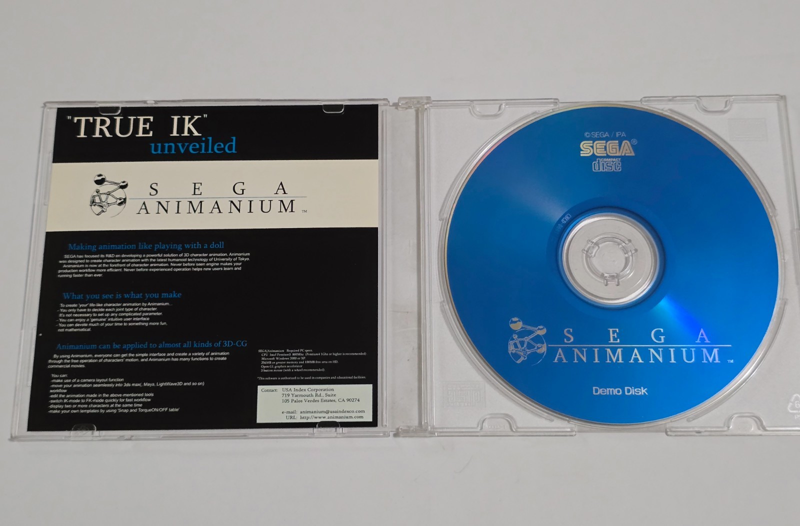 SEGA ANIMANIUM DEMO DISC E3 VIDEO GAME PROMO CD PC ANIMATION VTG ROM GENESIS