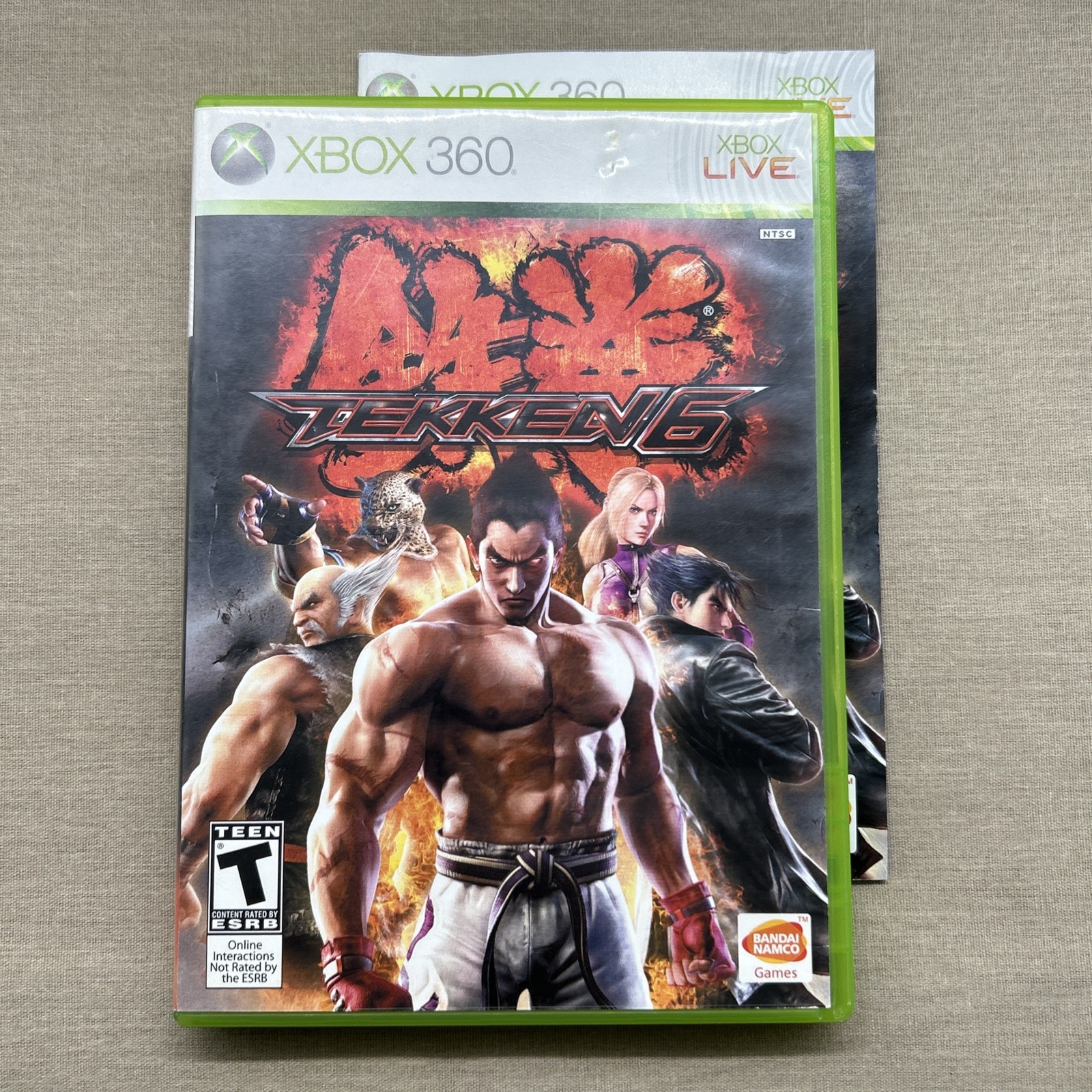 Tekken 6 (Microsoft Xbox 360 2009) Six CLEAN Complete Manual Fighting Beat Em Up
