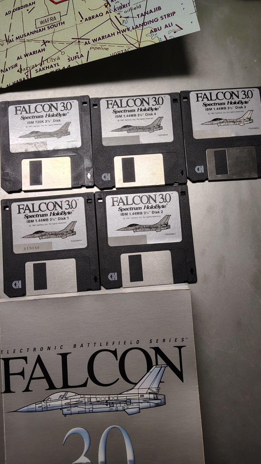 Falcon 3.0 Electronic Battlefield Series Complete Box Set 1991 Flight Simulator