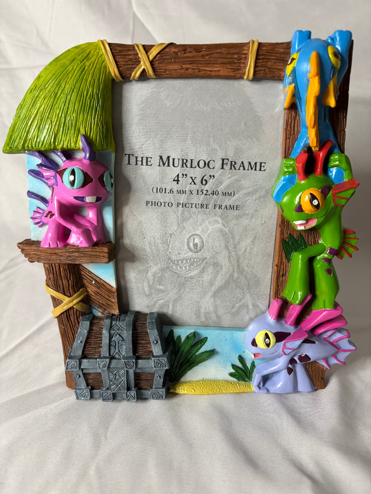 Murloc Sculpted Picture Frame Blizzard World of Warcraft + Murloc Solar Bobble