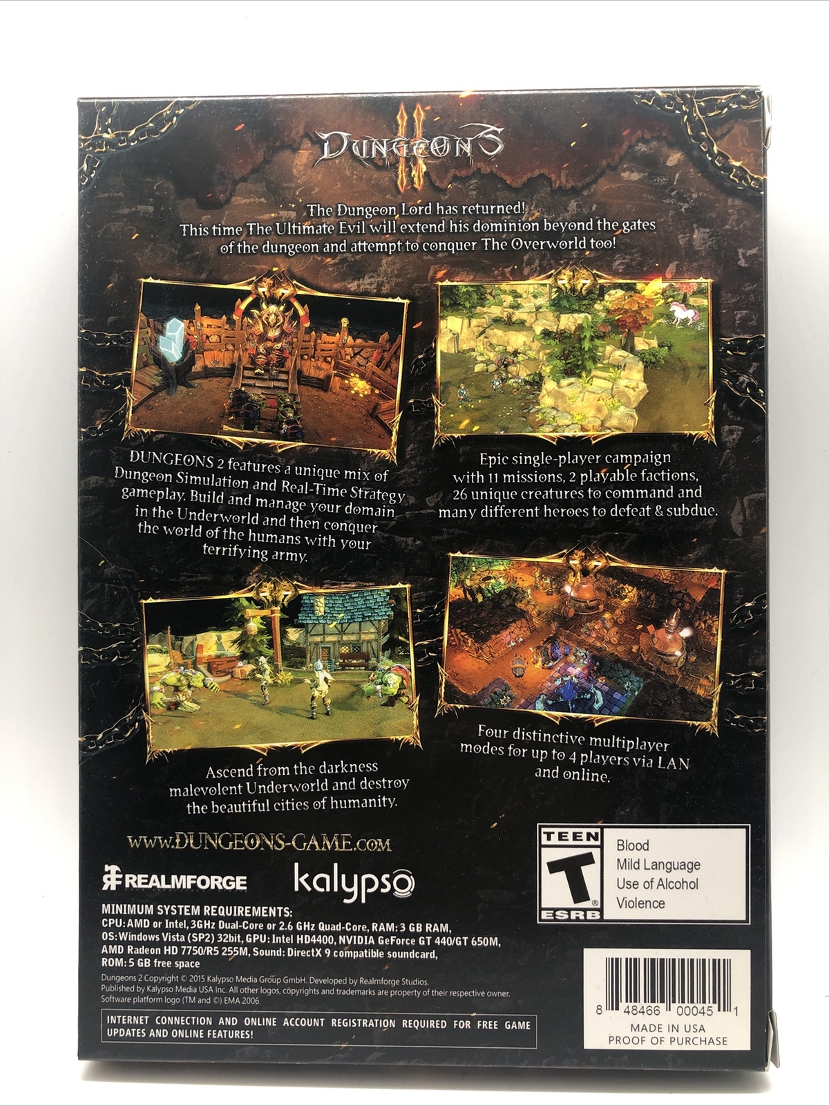 Dungeons 2 (PC DVD) Limited Special Edition – Kalypso – Complete