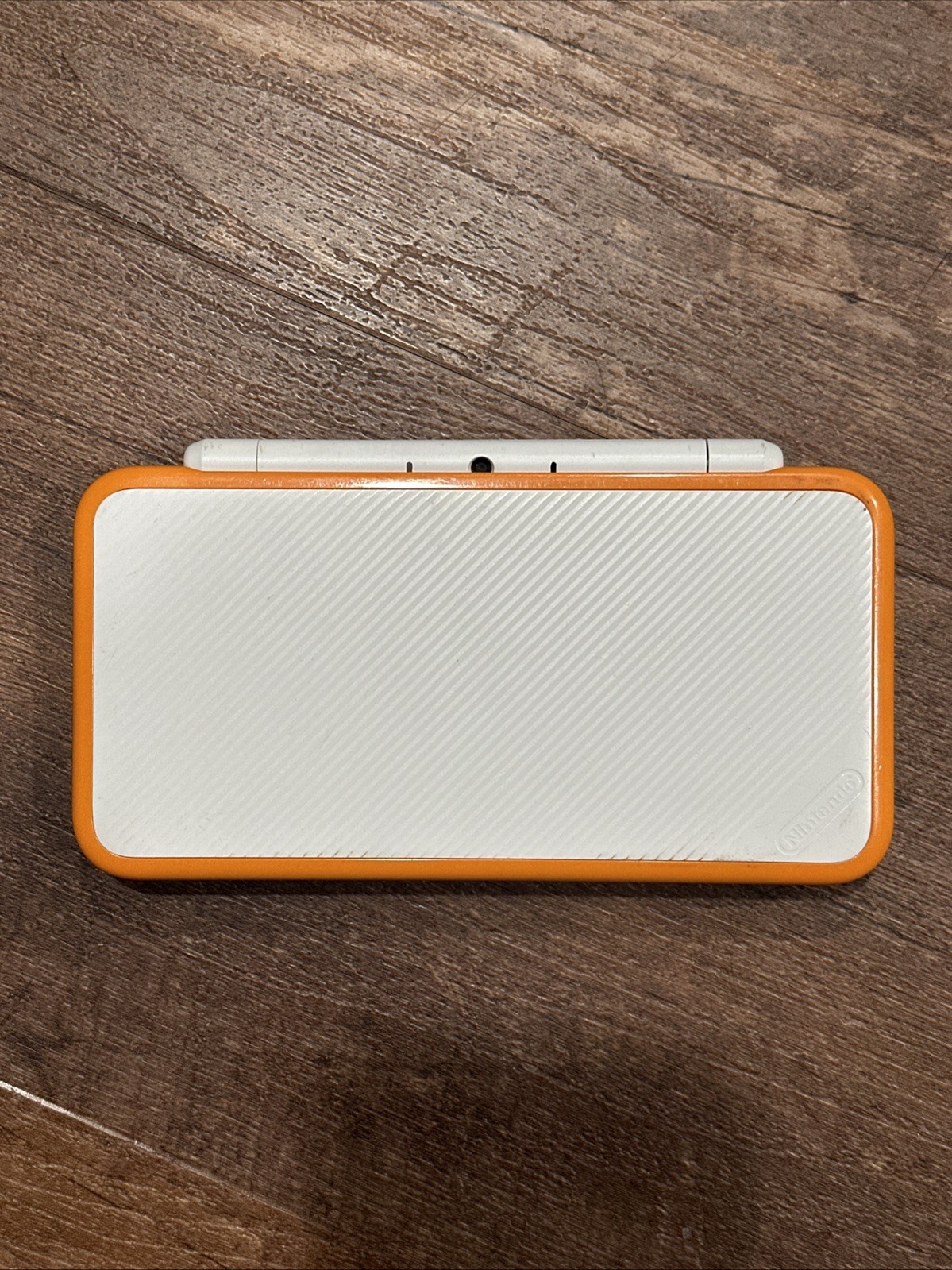 Nintendo “New” 2DS XL Handheld Console – White/Orange – Tested – Case & 7 Games