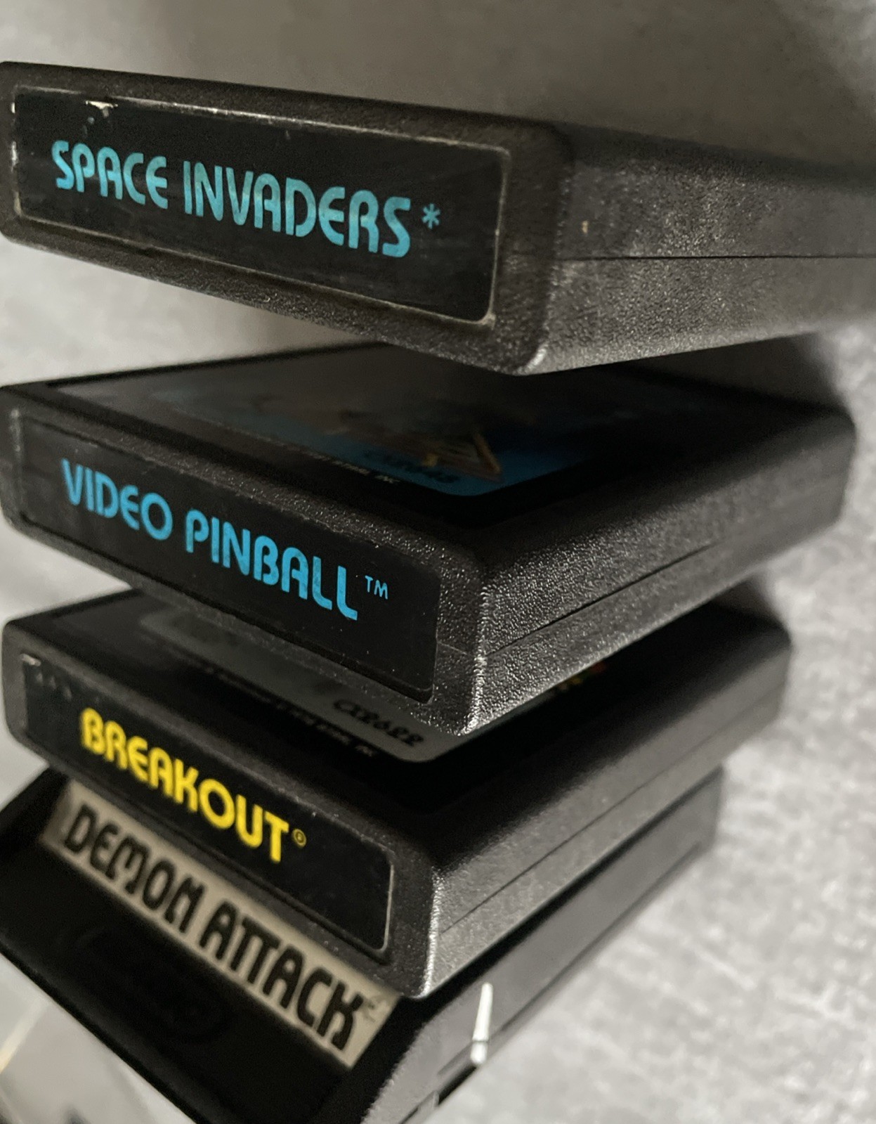 Lot Of 8 Atari Games – Word Zapper, Breakout, Demon Attack, Combat **Tested