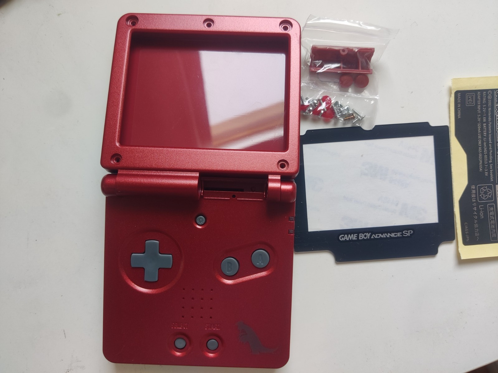 Replacement Housing Shell for Nintendo Game boy Advance SP GBA Red Groudon Style