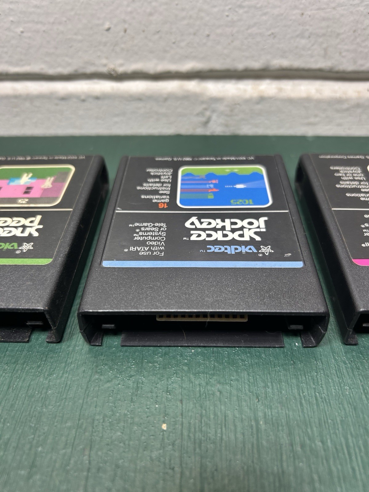 US GAMES VIDTEC Atari 2600 3 Game Lot – Word Zapper, Space Jockey & Sneak’n Peak