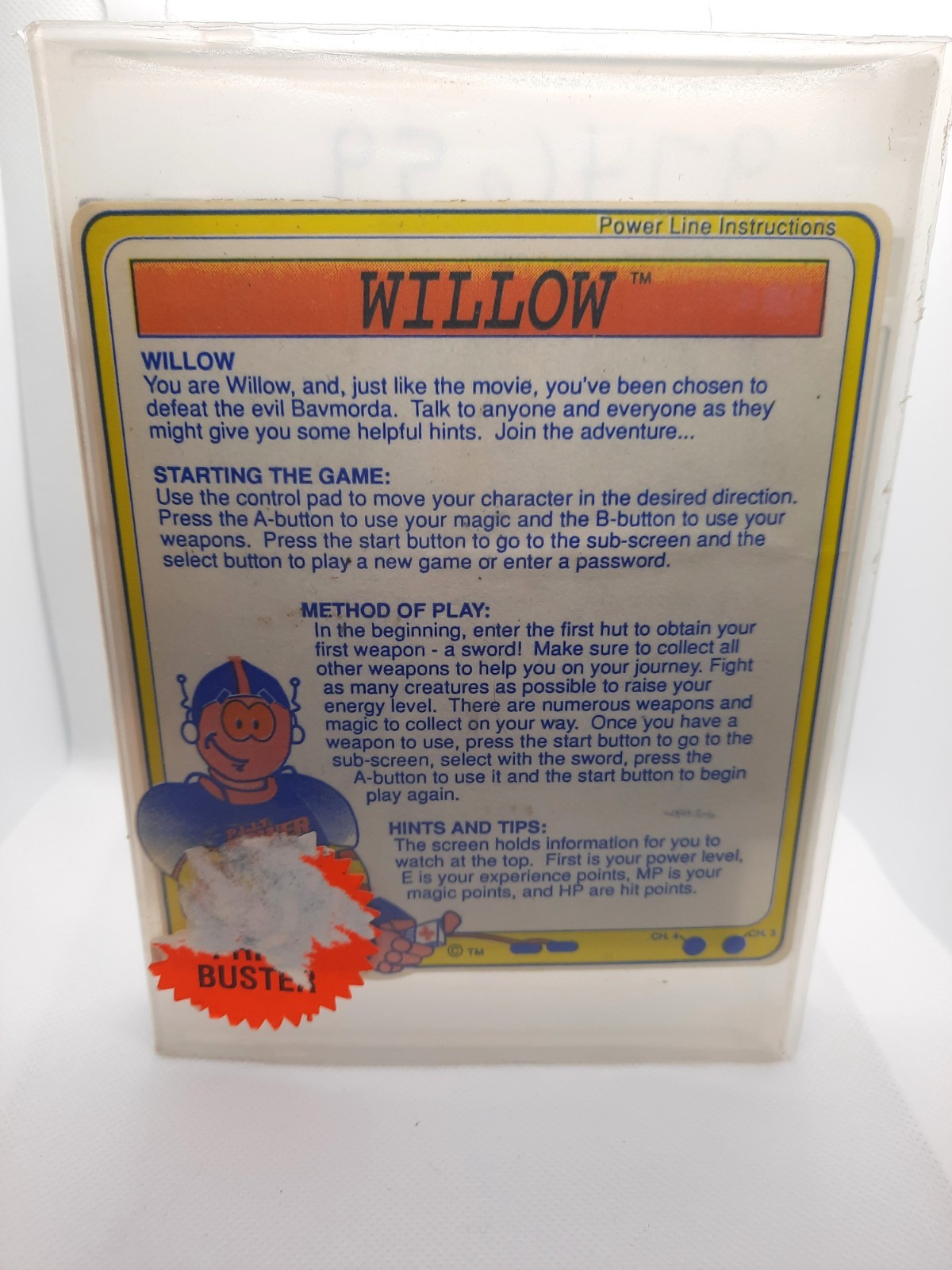 Willow NES Nintendo Entertainment System Capcom Cartridge Tested Working + Case