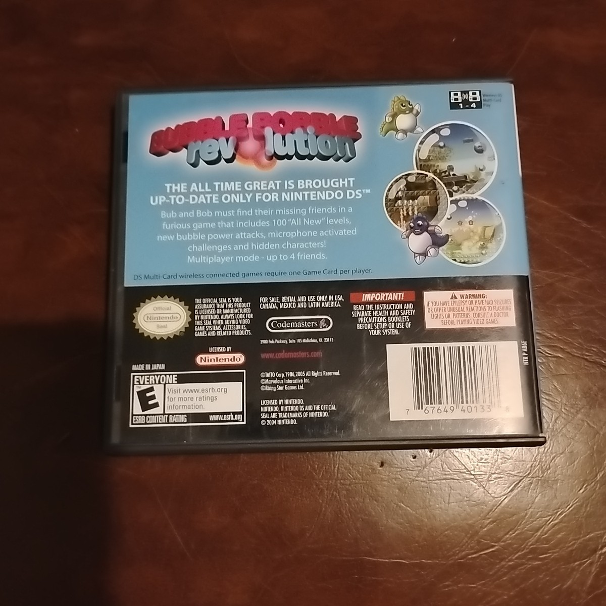 Bubble Bobble Revolution Nintendo DS CIB