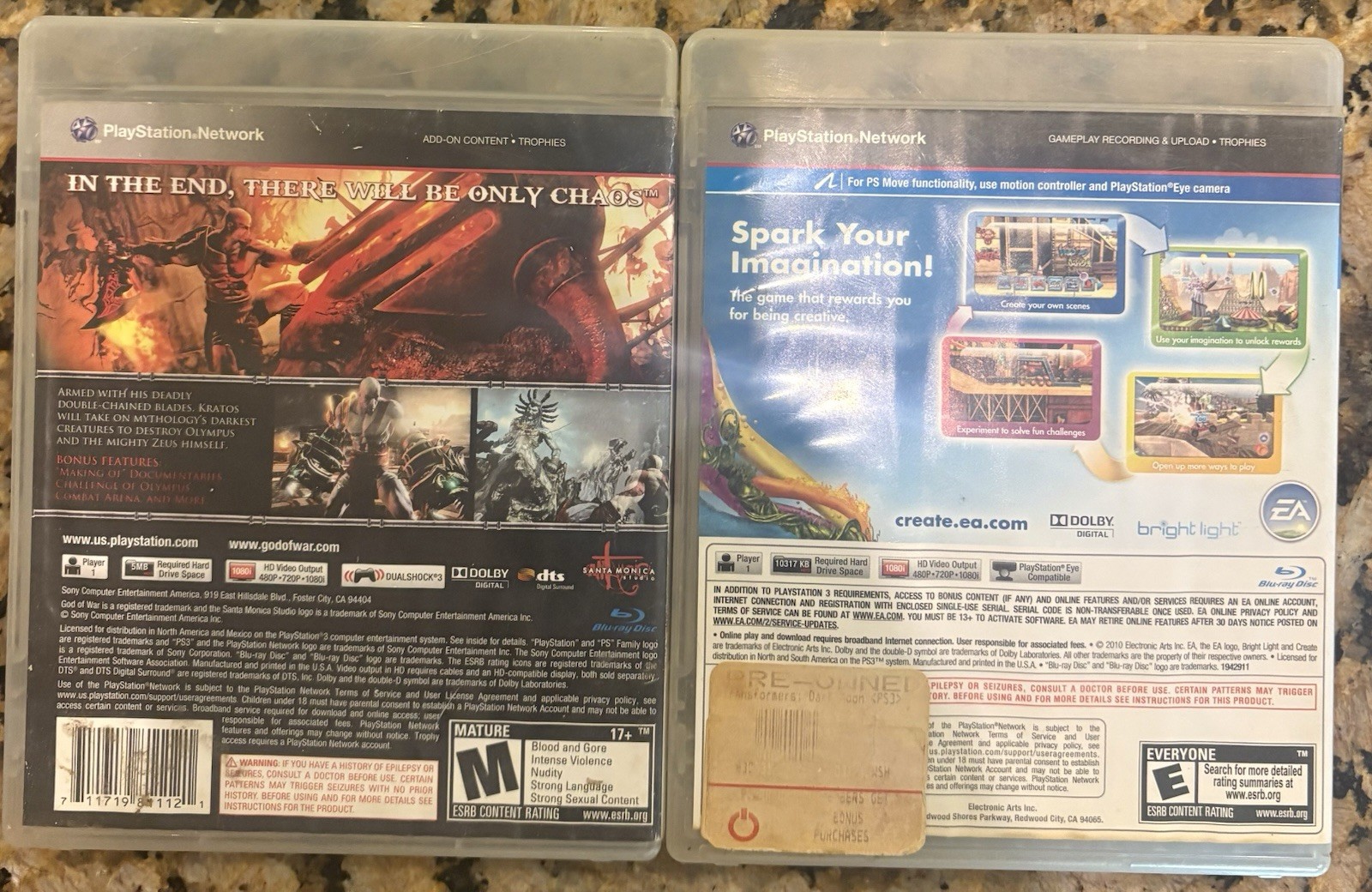 Ps3 CIB Bundle (God Of War III, Create)