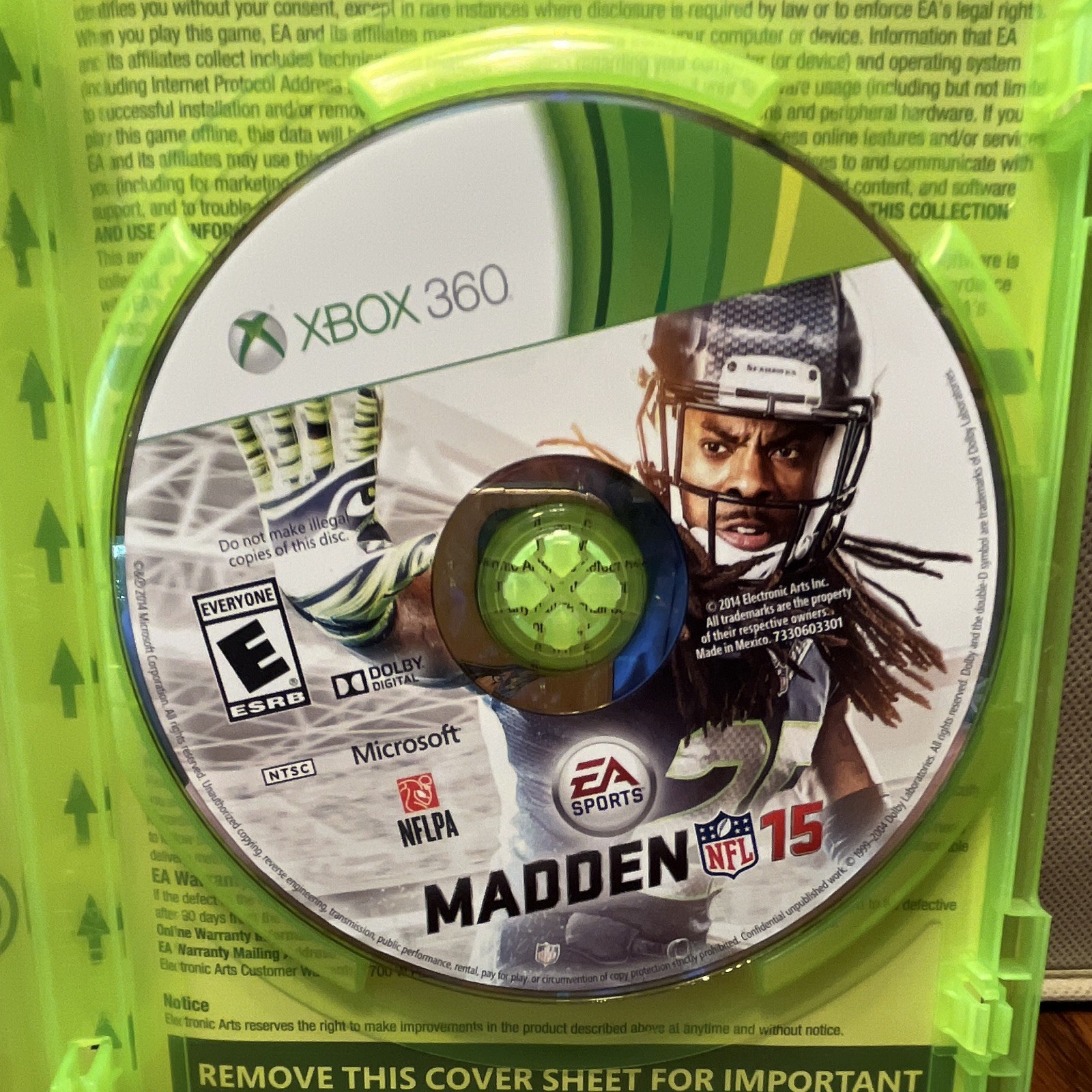 EA Sports Madden NFL 15 Microsoft Xbox 360 Better with Kinect NTSC-U/C