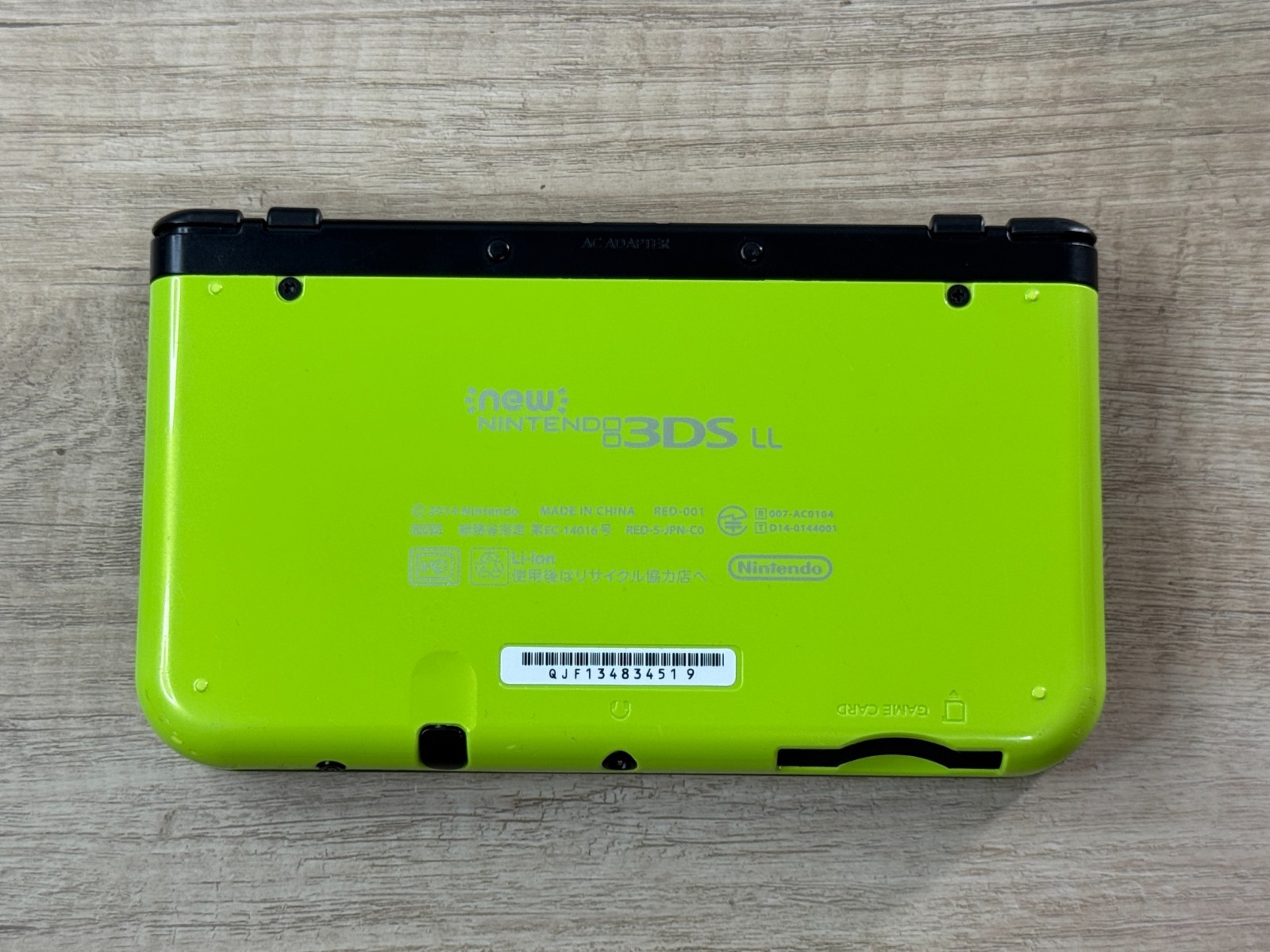 RANK B+ Nintendo New 3DS XL Lime Black Console Tested Japan ver D6208