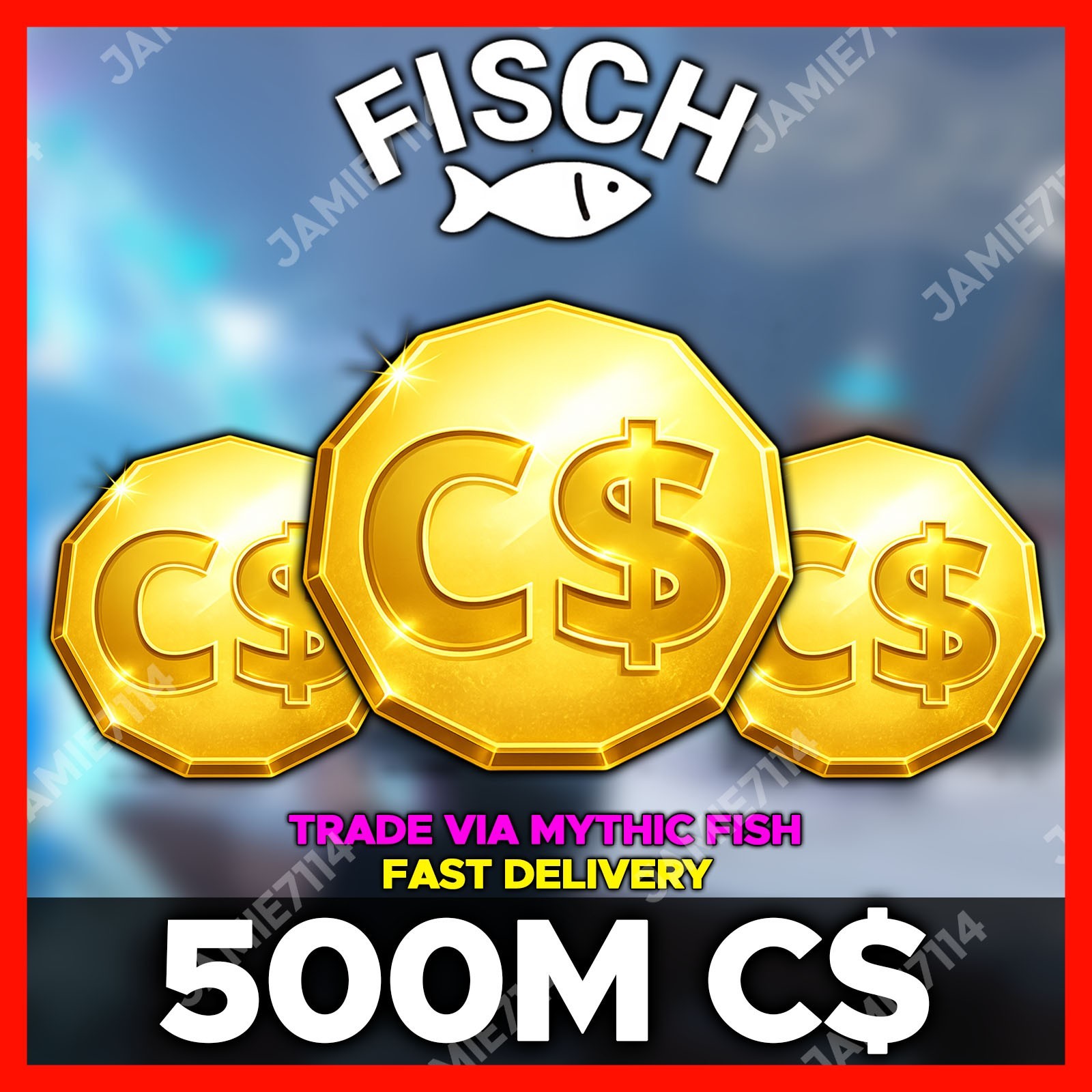 FISCH 🐟 500M Coins C$ Via Mythic Fish‼️CHEAP & FAST SERVICE ‼️