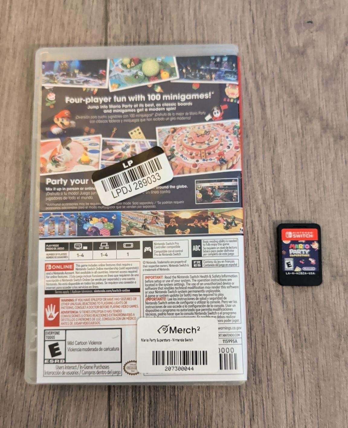 Nintendo Switch Mario Party Superstars Game Cartridge And Game Case Tested