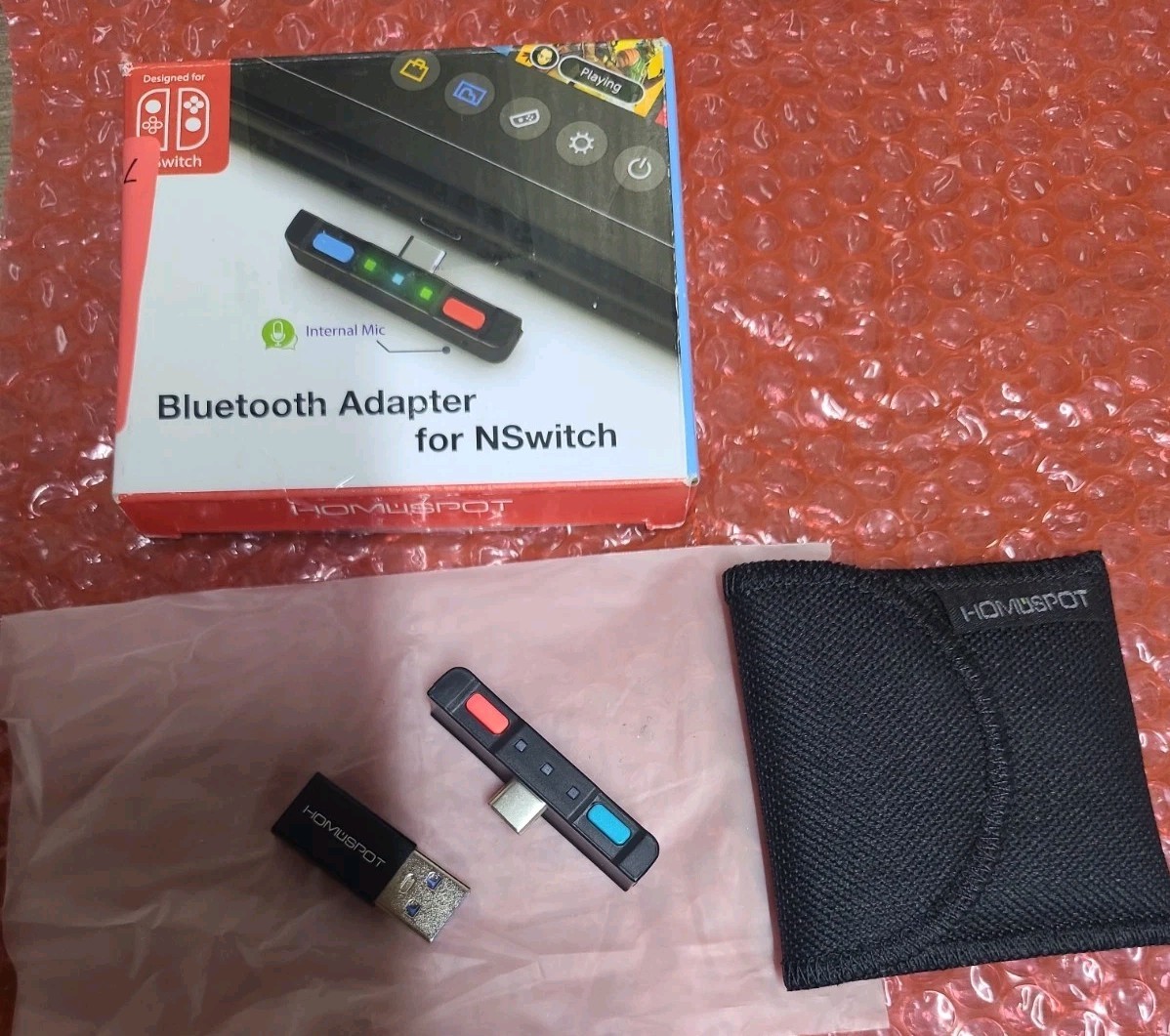 HomeSpot Bluetooth Audio Adapter With USB-C Built-In Mic For Nintendo Mint 0E