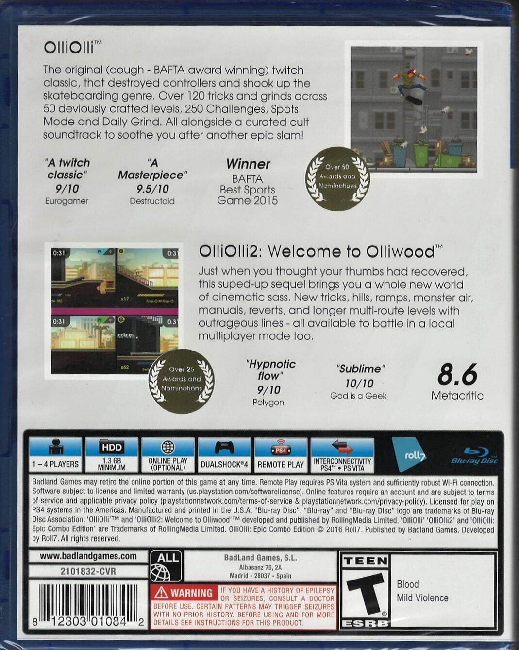 OlliOlli: Epic Combo Edition PS4 (Brand New Factory Sealed US Version) PlayStati
