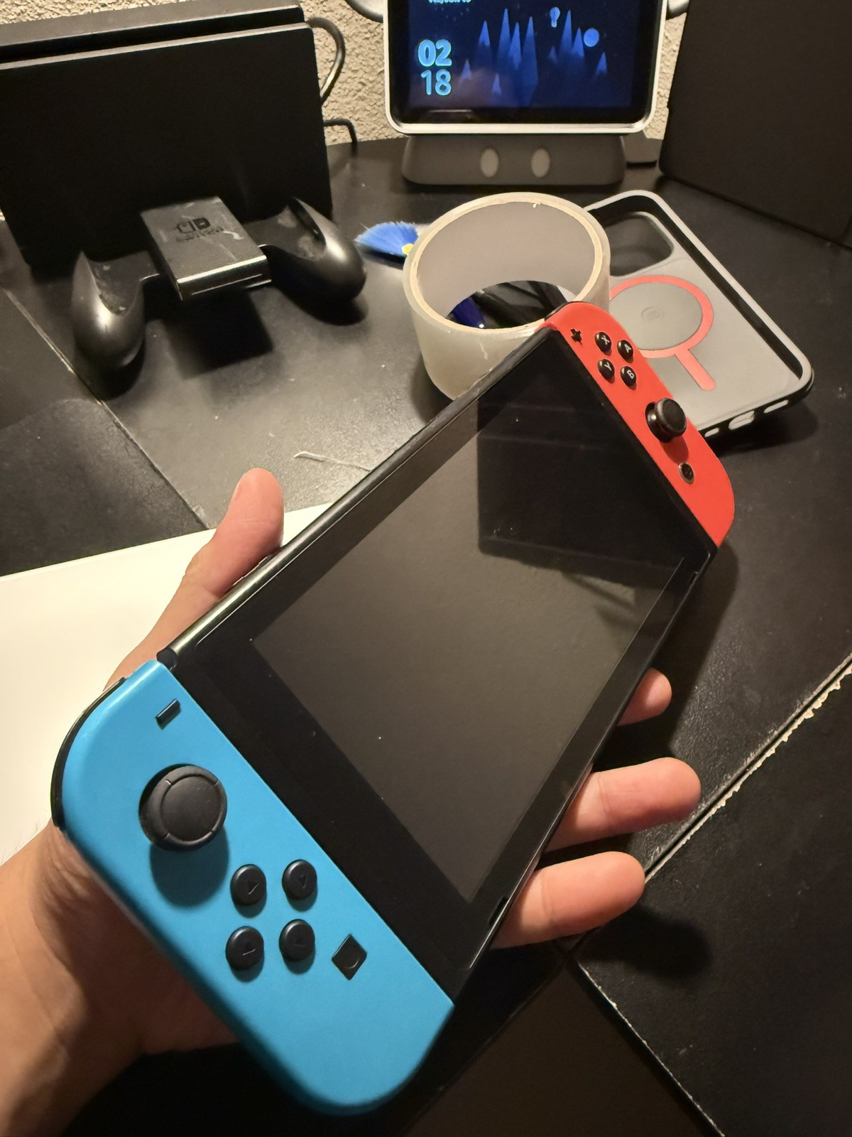 Nintendo Switch with Neon Blue and Neon Red Joy-Con (HAC-001-01)