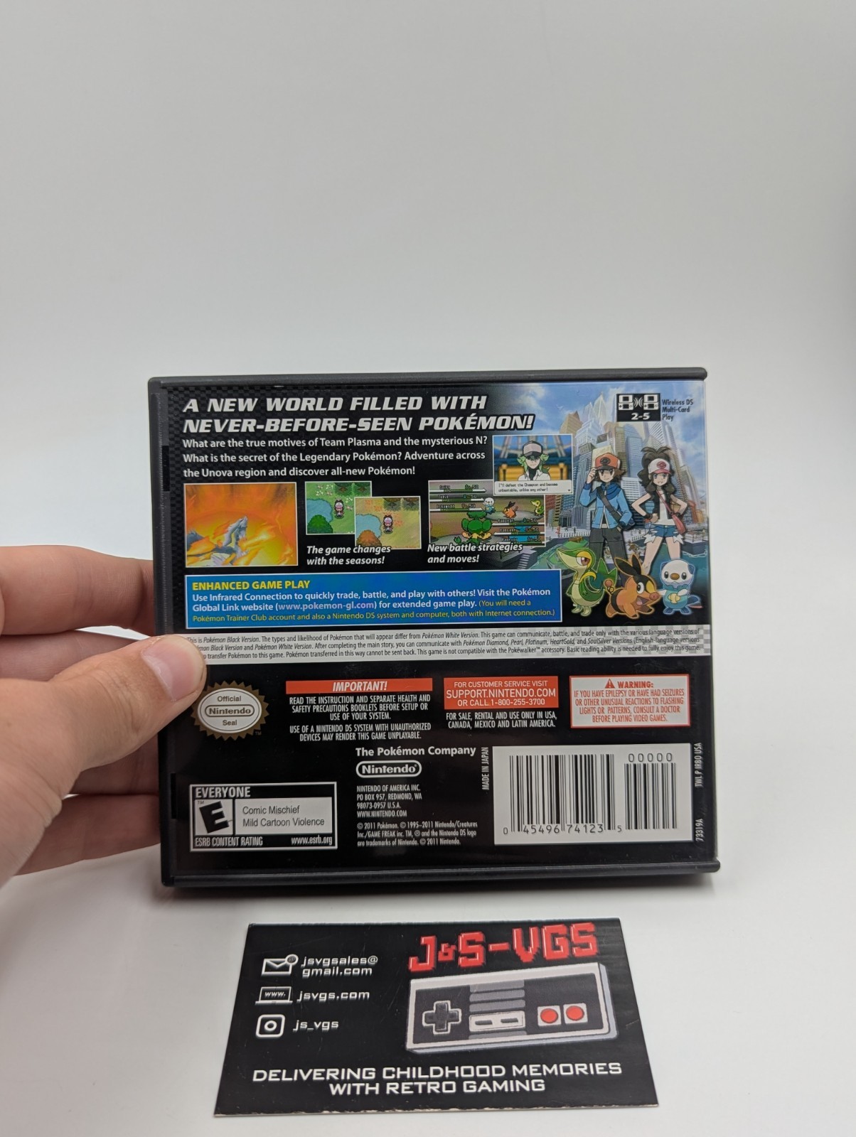 Authentic OEM Pokémon Black Version (Nintendo DS) CIB Complete in Box #3