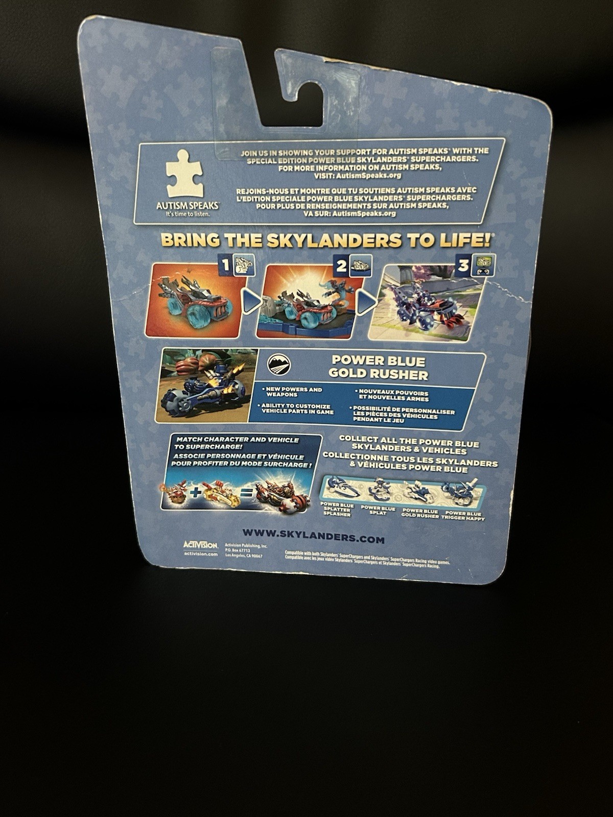 Skylanders SuperChargers Power Blue Gold Rusher Special Edition Vehicle Figure