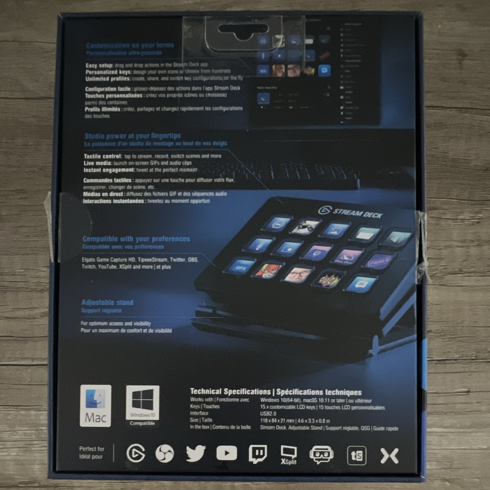 Stream Deck Elegato 20GAA9902 15-Key Live Content Creation Controller with Stand