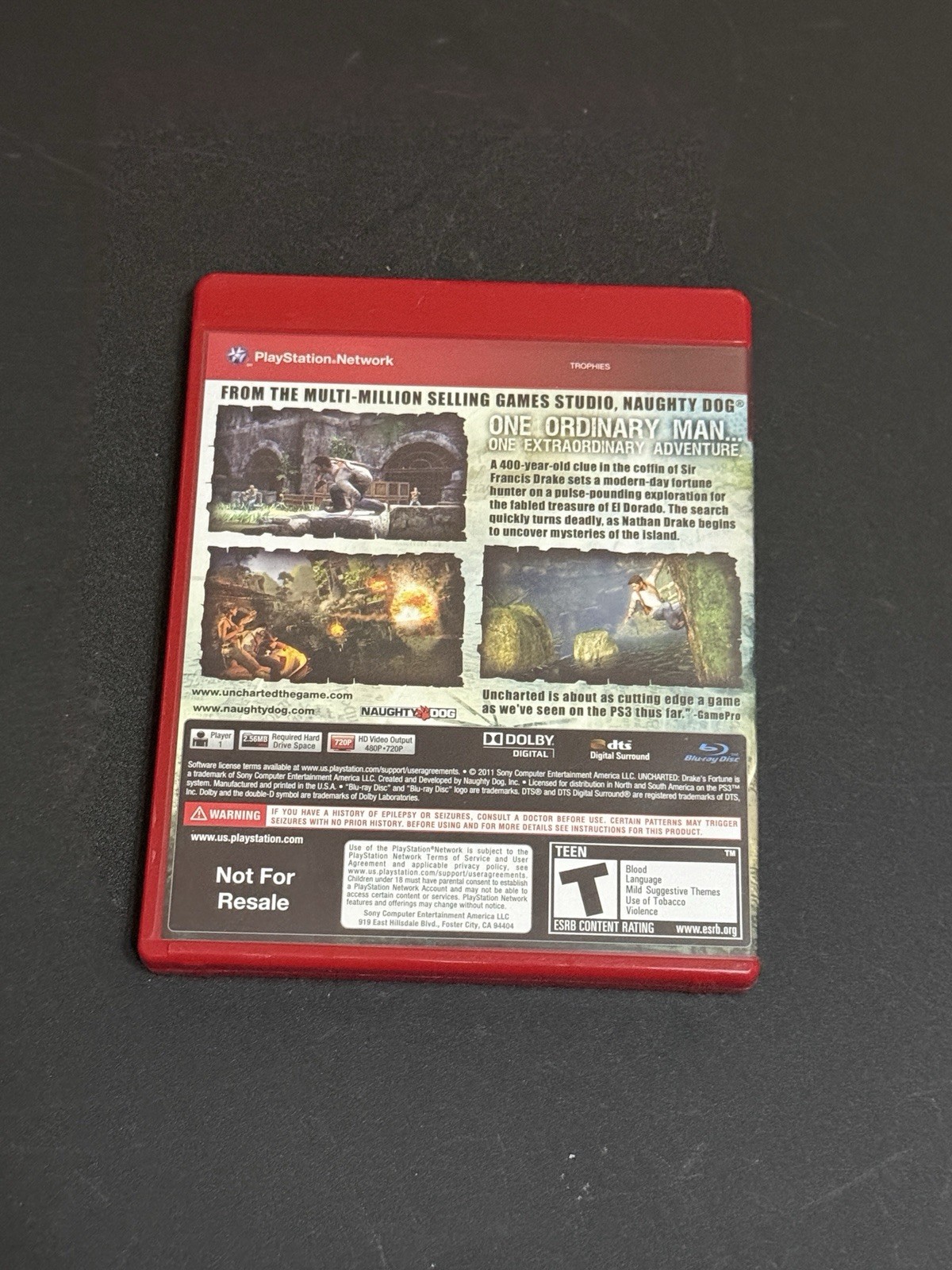 Uncharted: Drake’s Fortune (PlayStation 3, 2007) Complete Tested Working