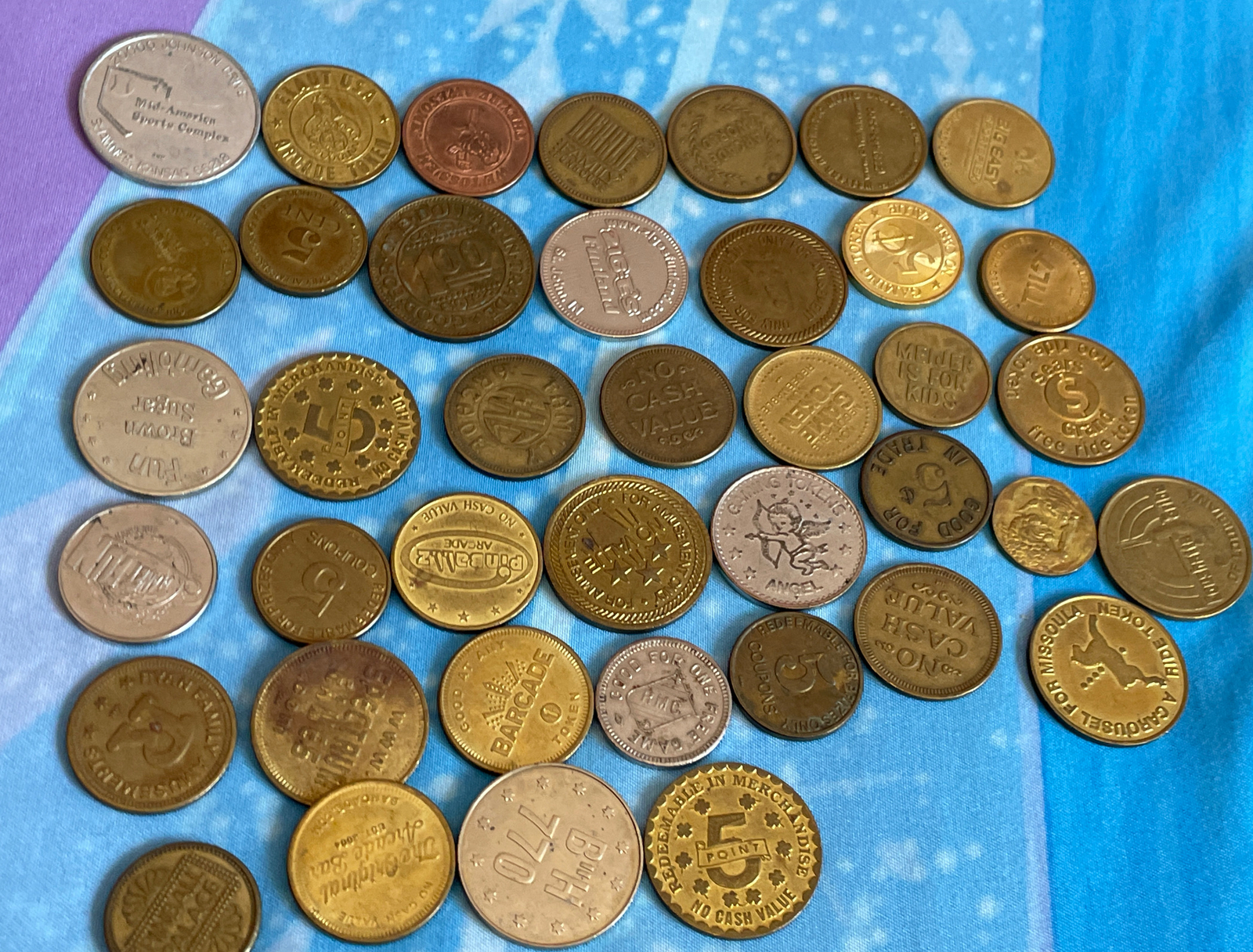 Arcade Token Lot Games Tokens Gaming Fun