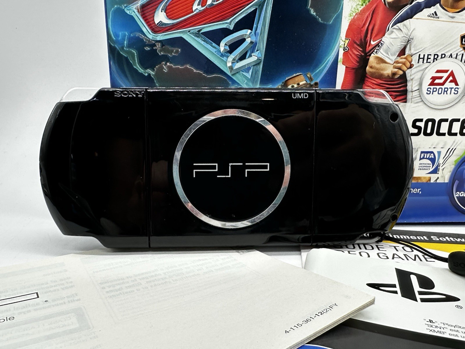 Sony PlayStation Portable PSP 3000 Handheld + Cars Fifa 12 Bundle In Box RARE