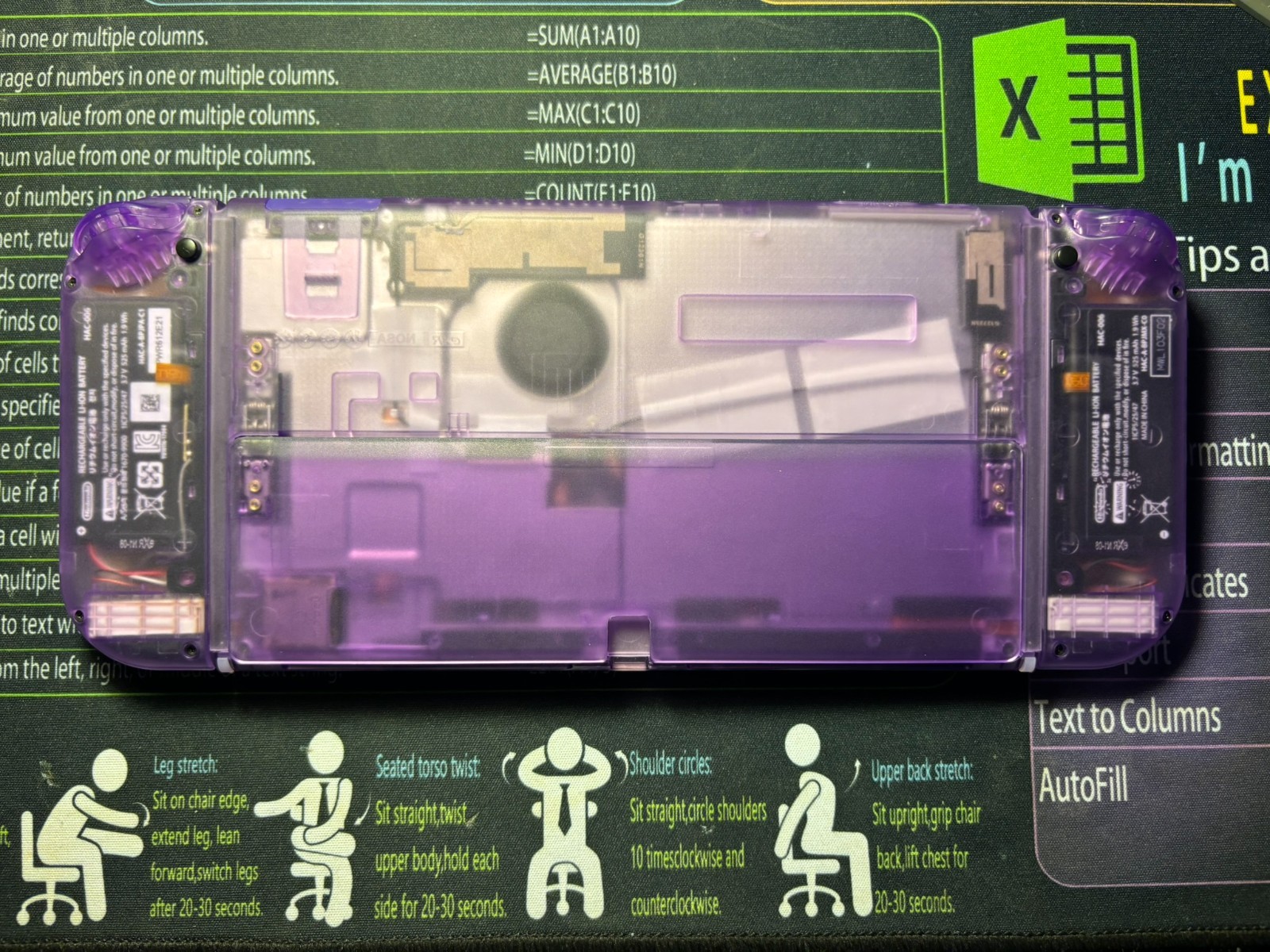 Transparent Purple Nintendo switch OLED