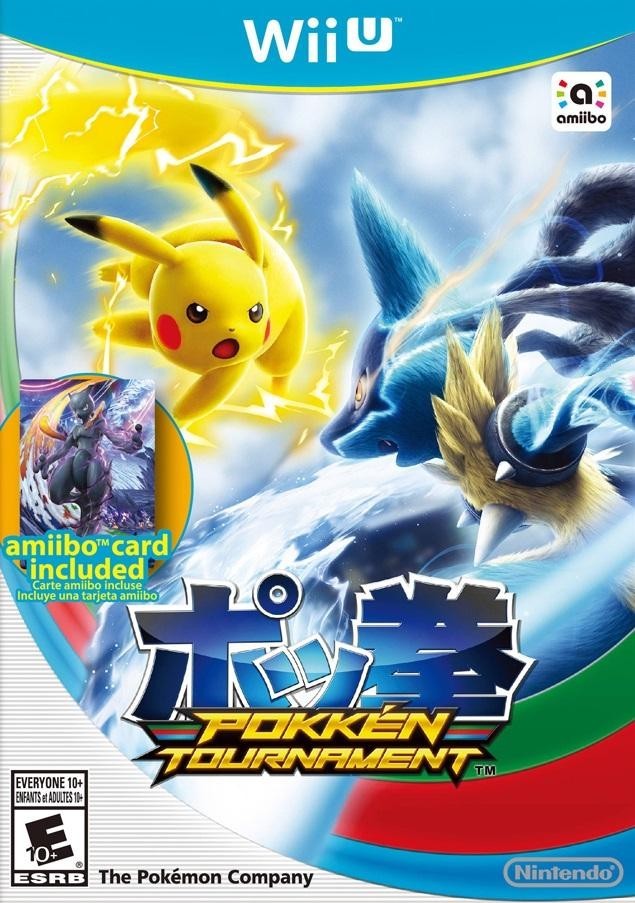 Pokken Tournament Nintendo Wii U w/Shadow Mewtwo Amiibo Card Factory Sealed 2016