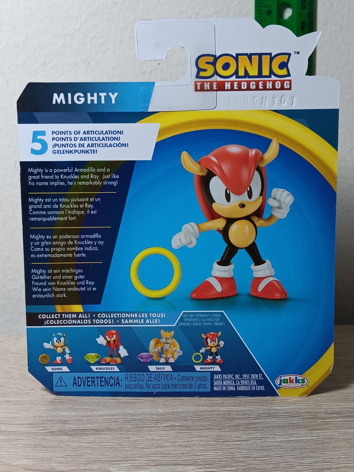 *FREE SHIP* 2.5″ MIGHTY + RING Sonic the Hedgehog SEGA Jakks Pacific